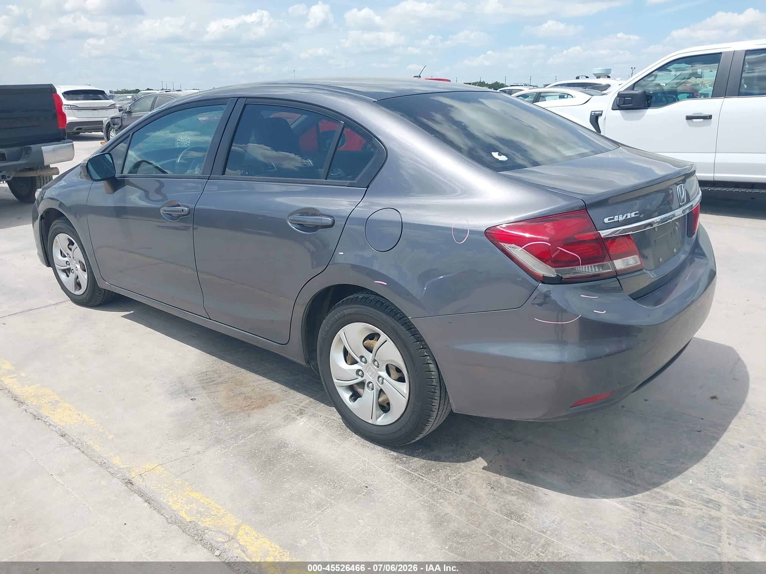 2015 Honda Civic Lx Серый vin: 2HGFB2F50FH559315