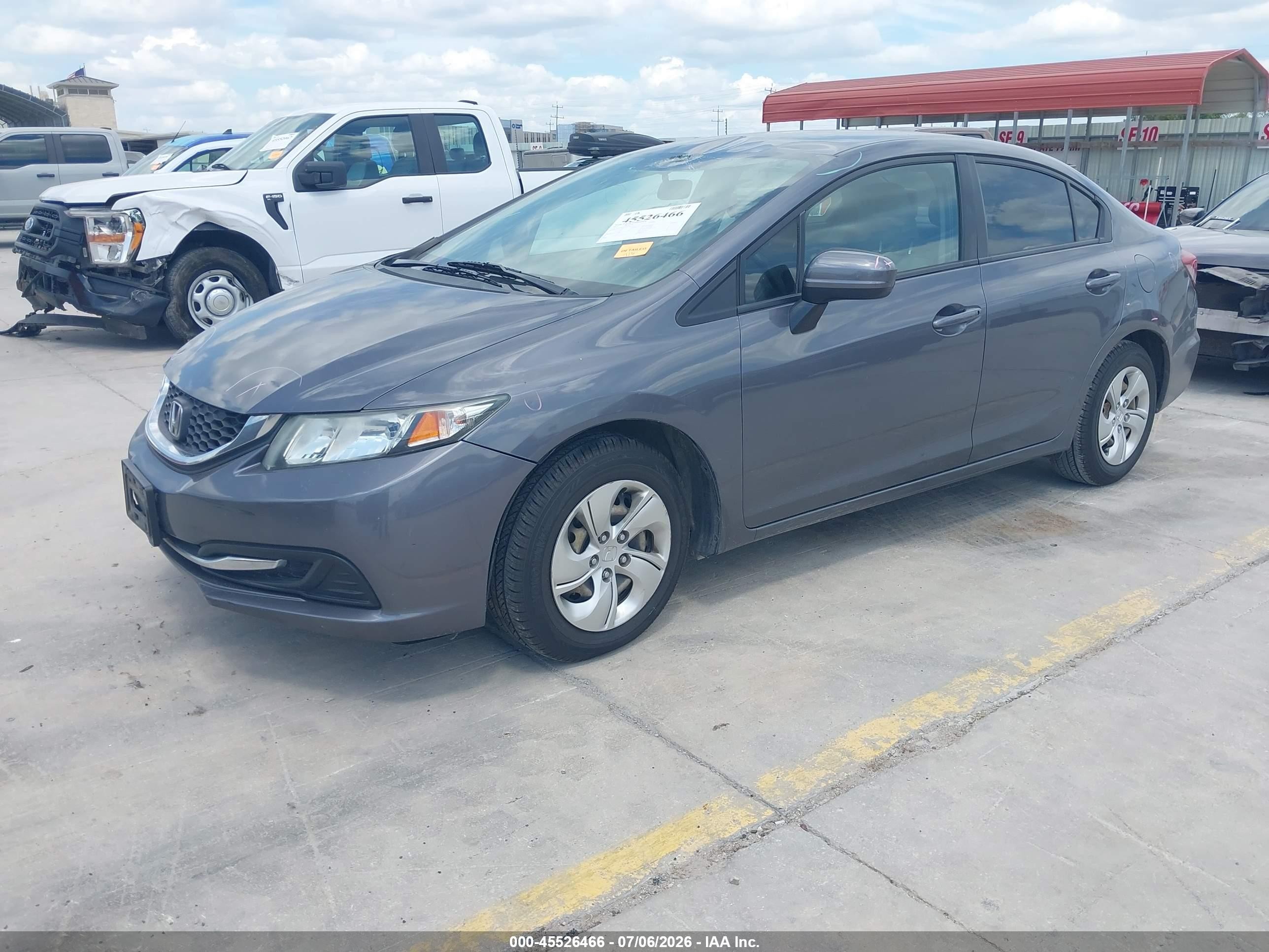 2015 Honda Civic Lx Серый vin: 2HGFB2F50FH559315