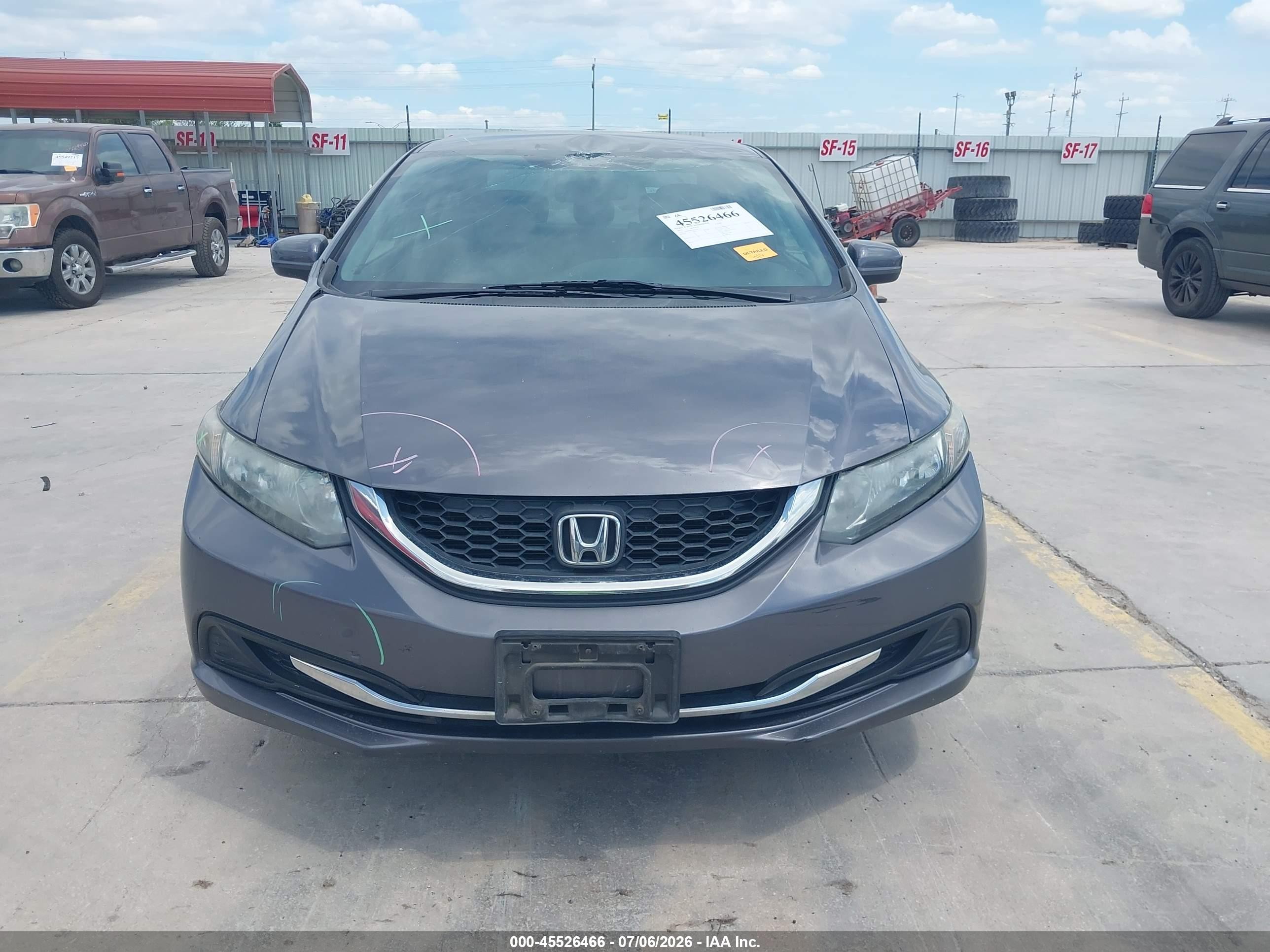 2015 Honda Civic Lx Серый vin: 2HGFB2F50FH559315