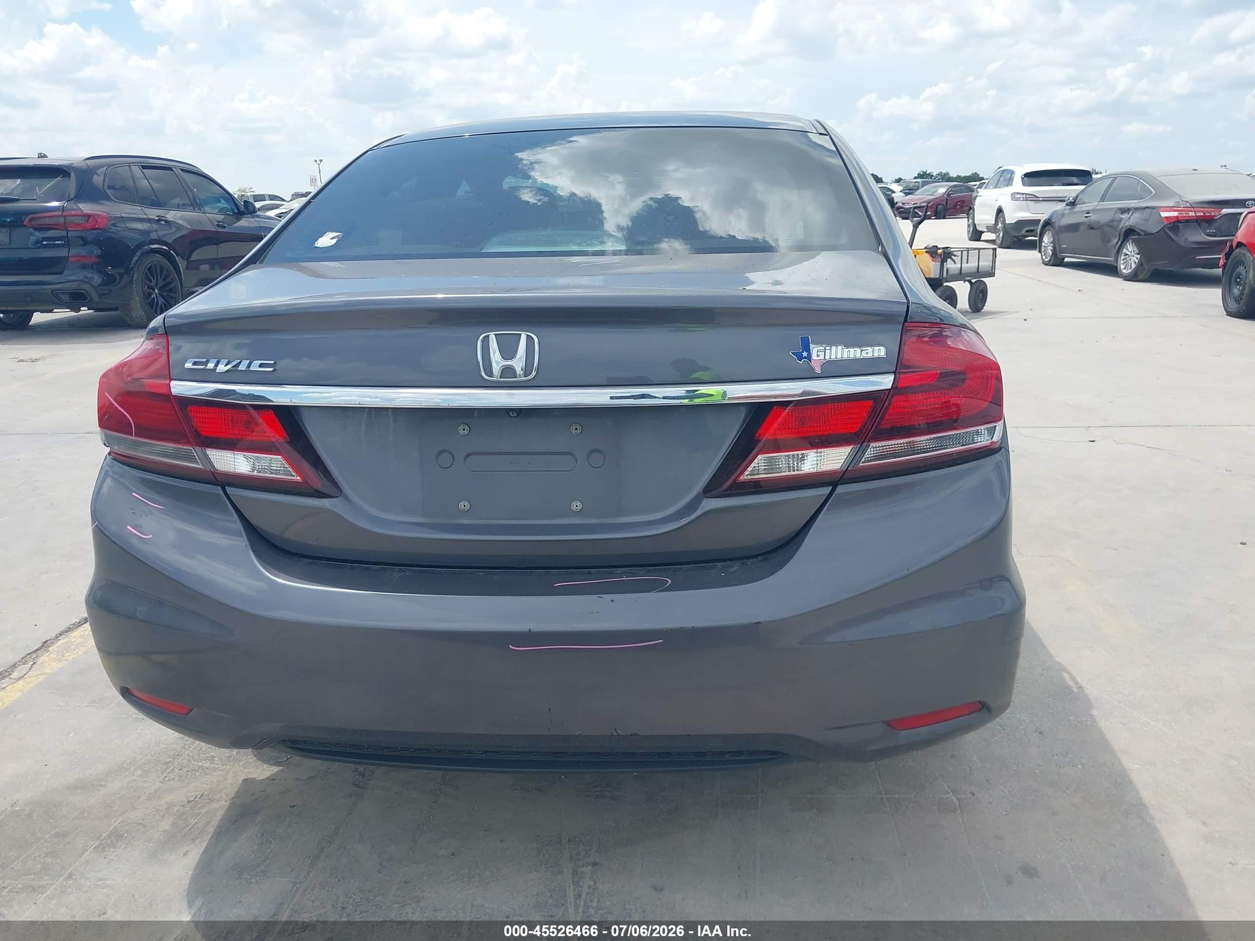 2015 Honda Civic Lx Серый vin: 2HGFB2F50FH559315
