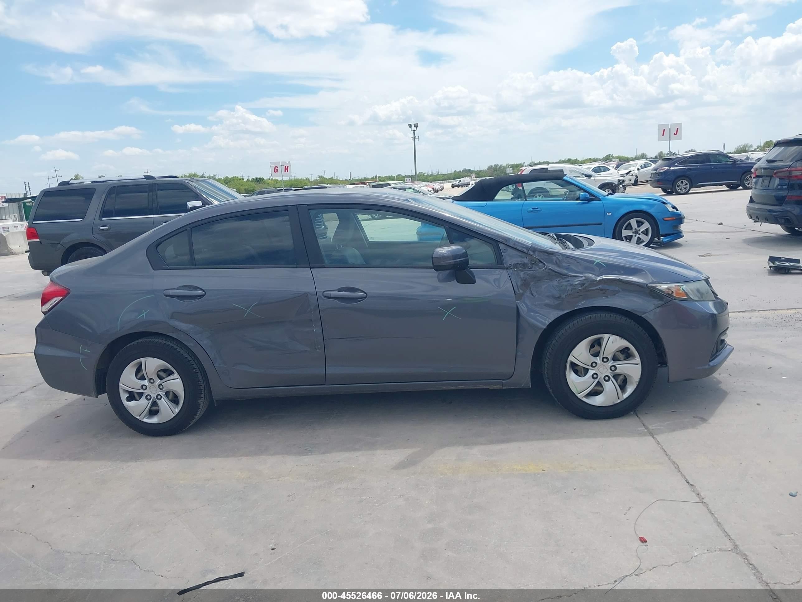2015 Honda Civic Lx Серый vin: 2HGFB2F50FH559315