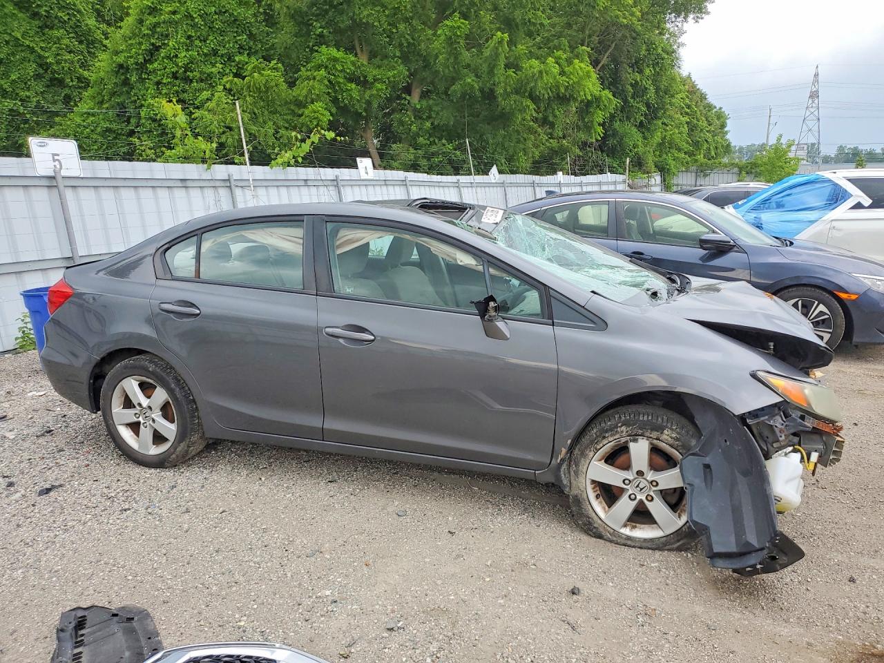 2012 Honda Civic Lx Gray vin: 2HGFB2F51CH108938