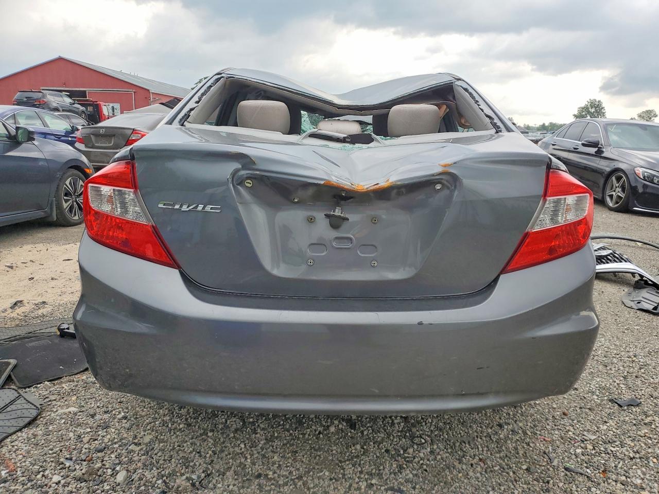 2012 Honda Civic Lx Gray vin: 2HGFB2F51CH108938