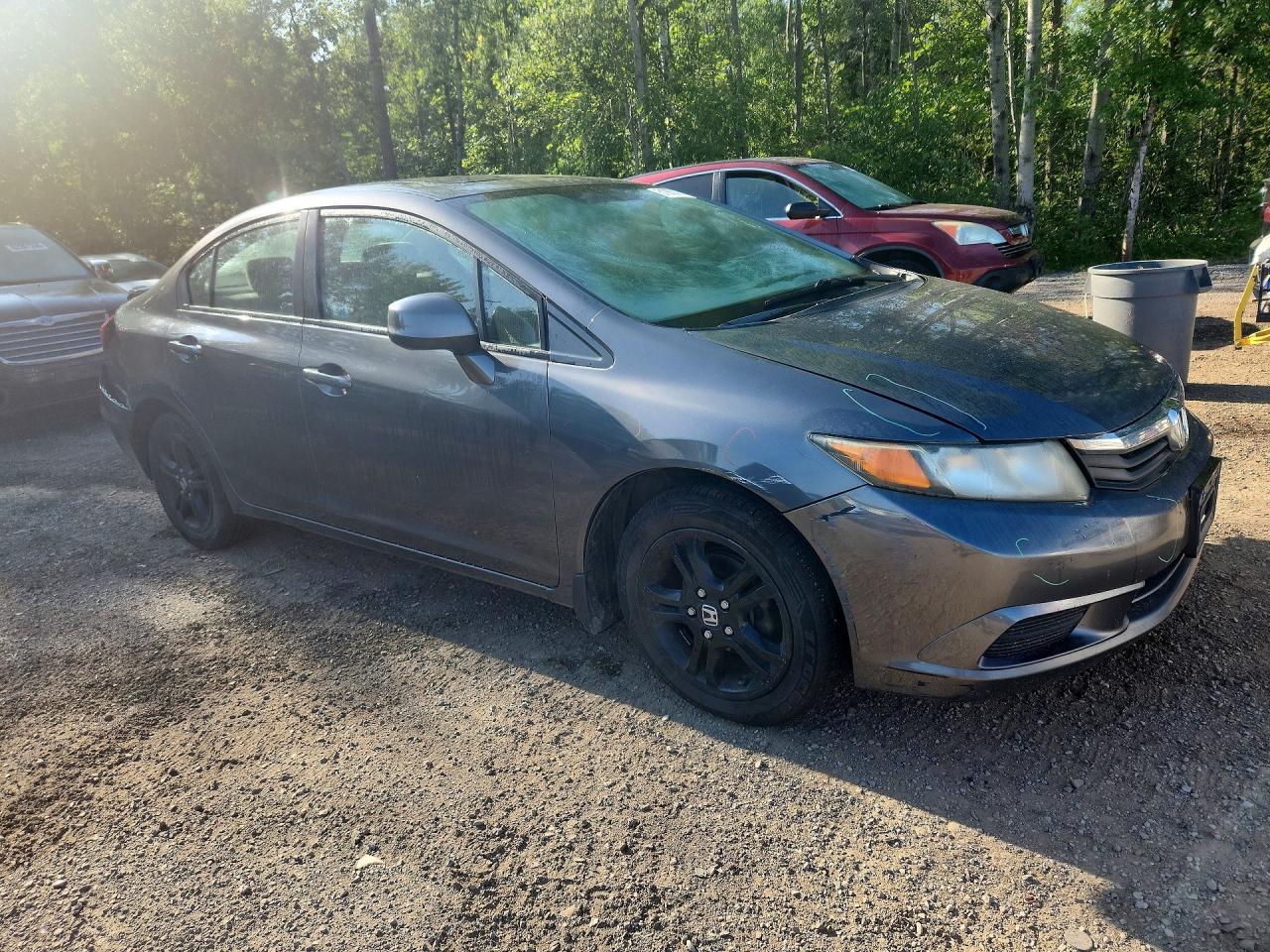 2012 Honda Civic Lx Gray vin: 2HGFB2F51CH113945
