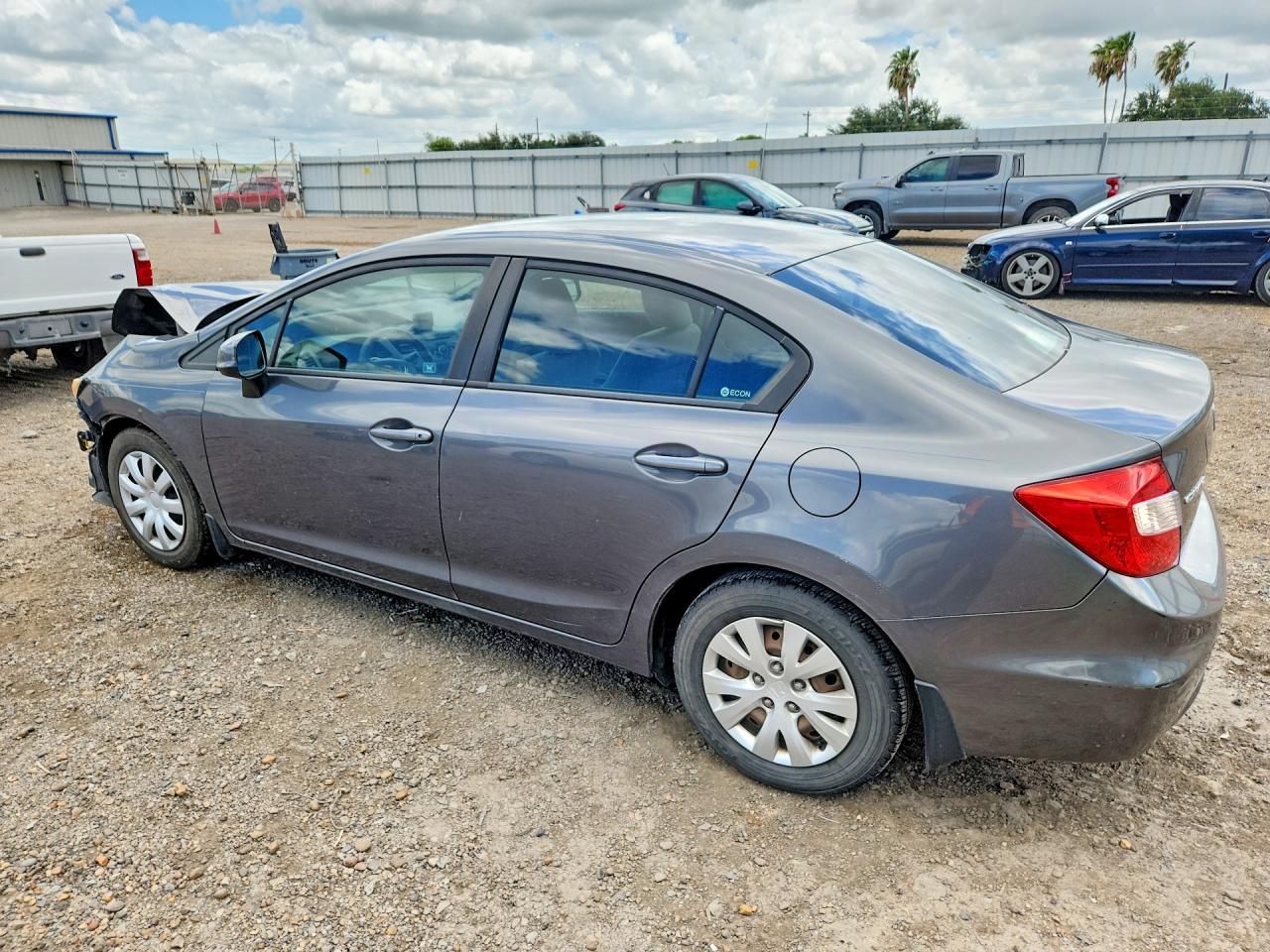 2012 Honda Civic Lx Gray vin: 2HGFB2F51CH310677