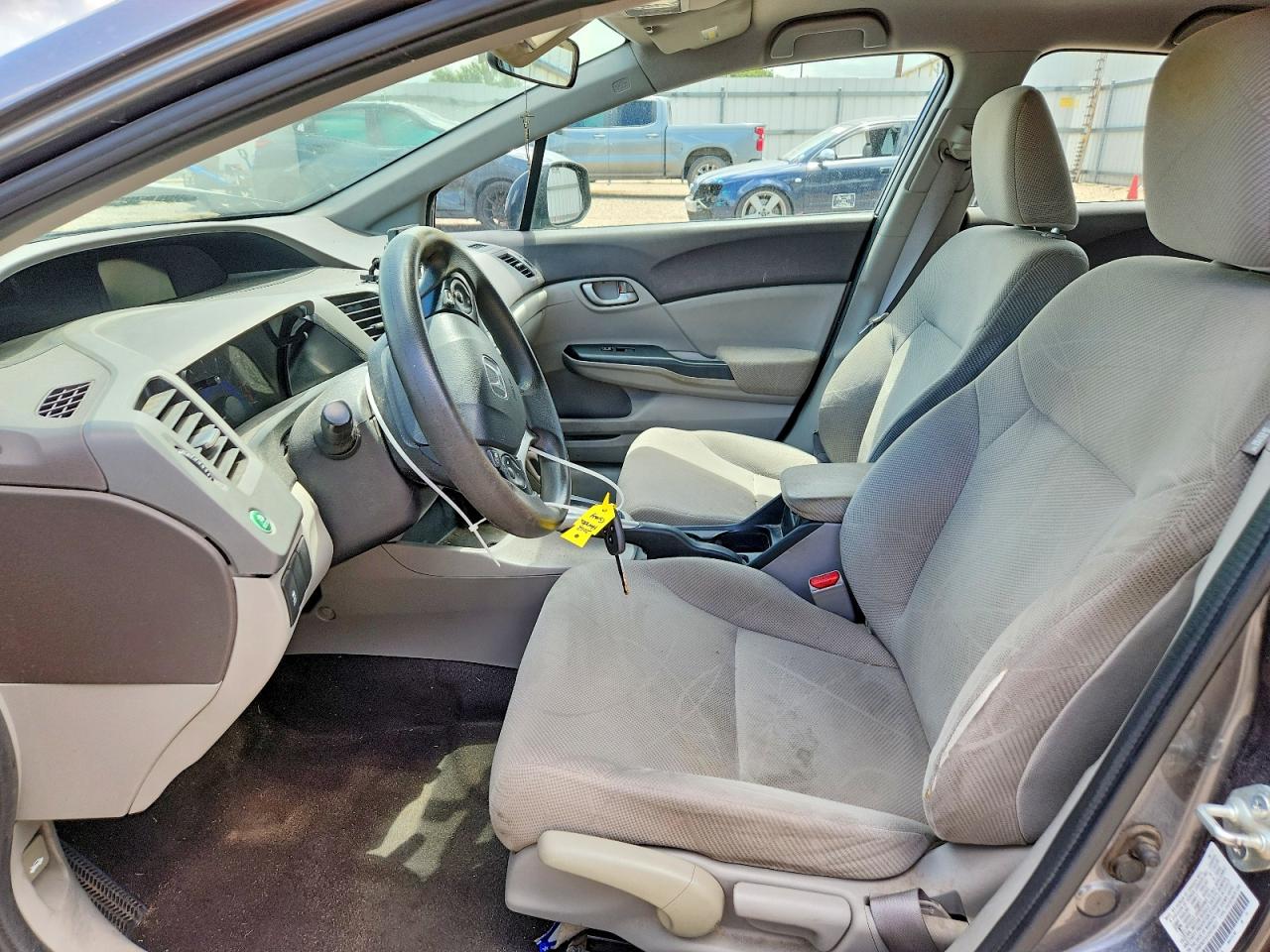 2012 Honda Civic Lx Gray vin: 2HGFB2F51CH310677