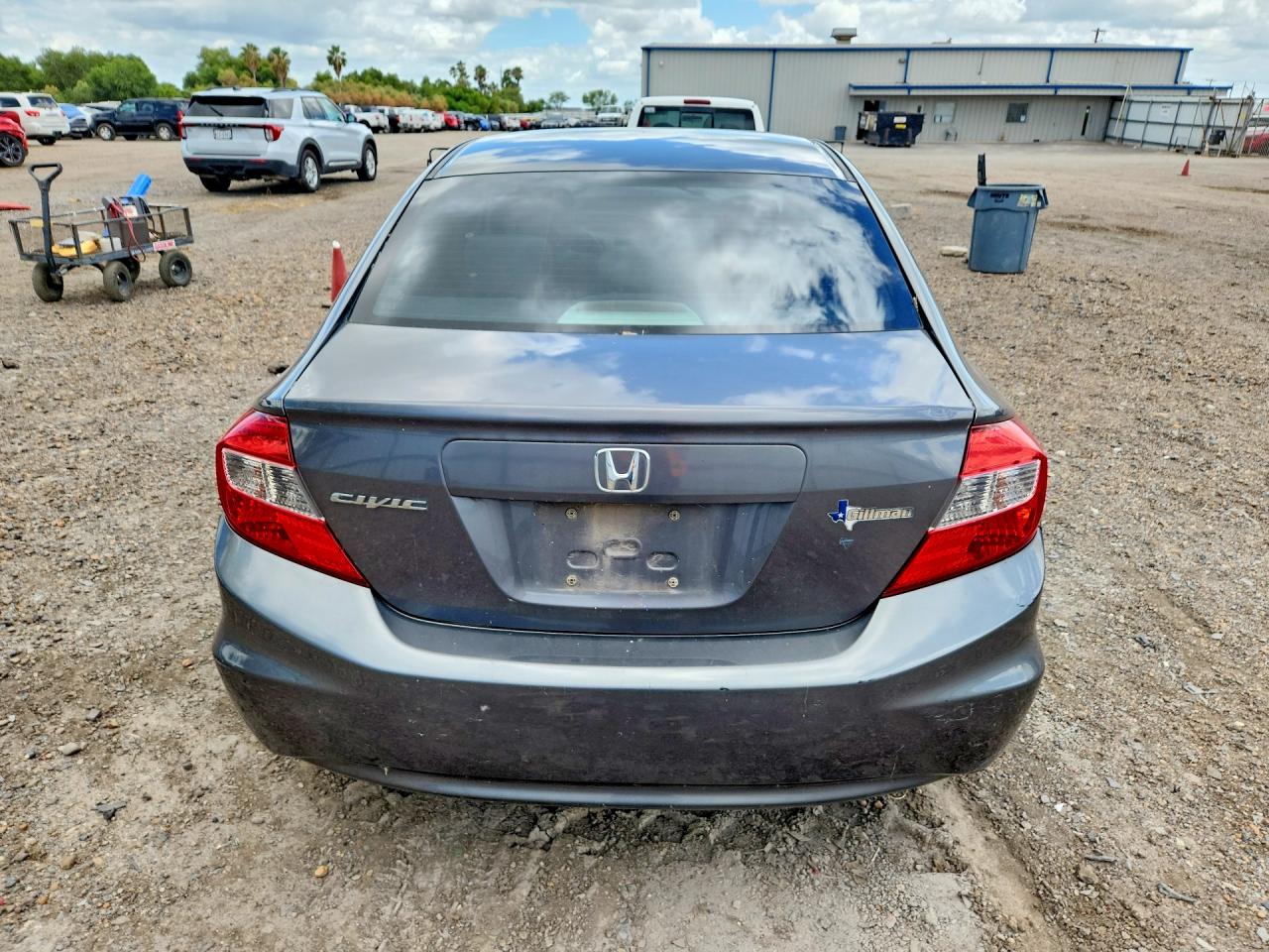 2012 Honda Civic Lx Gray vin: 2HGFB2F51CH310677
