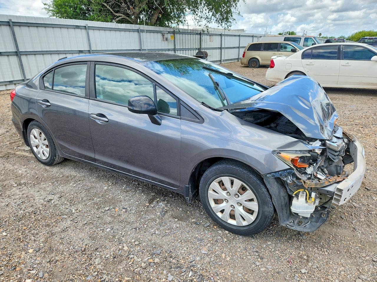 2012 Honda Civic Lx Gray vin: 2HGFB2F51CH310677