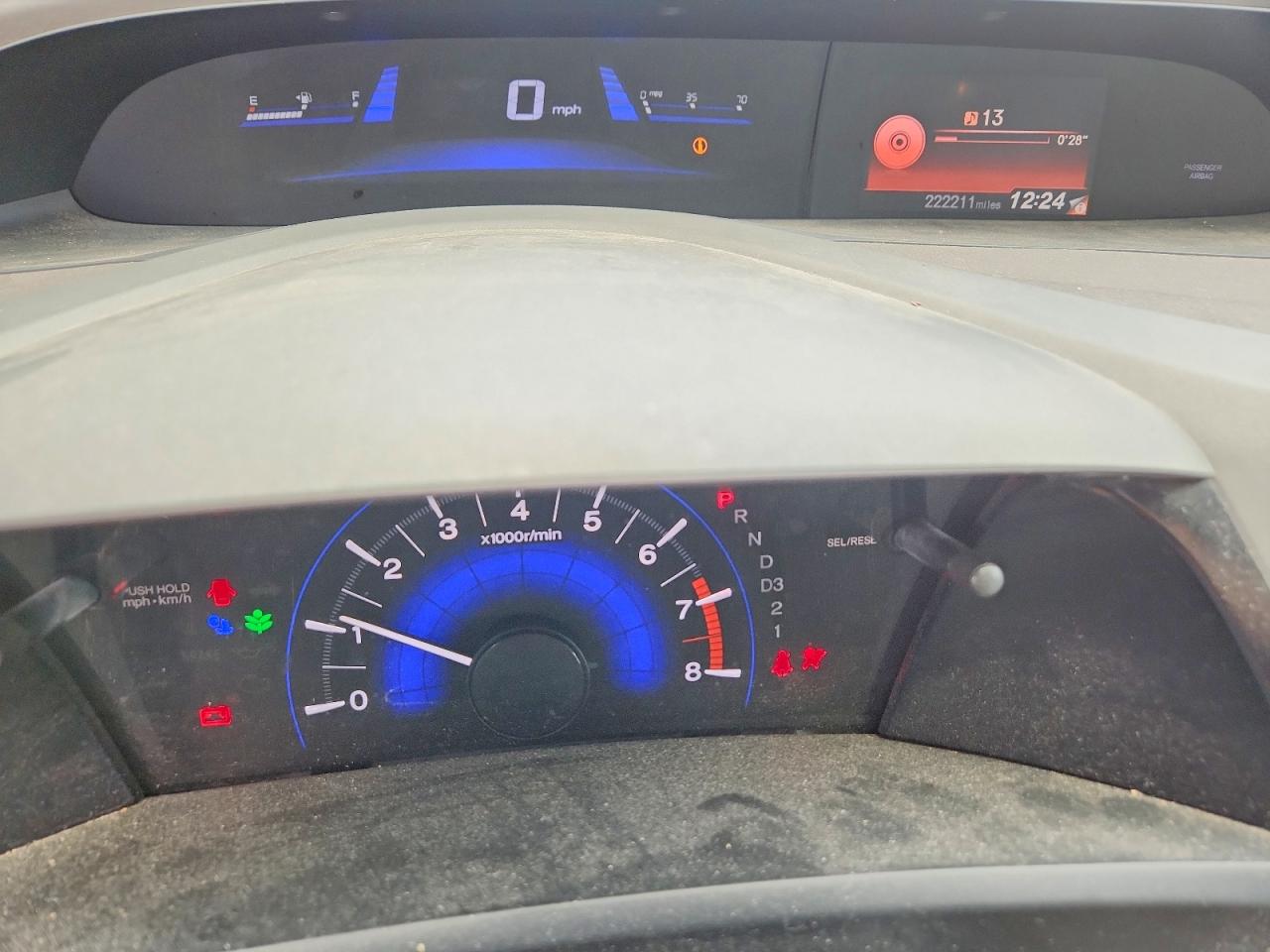 2012 Honda Civic Lx Gray vin: 2HGFB2F51CH310677