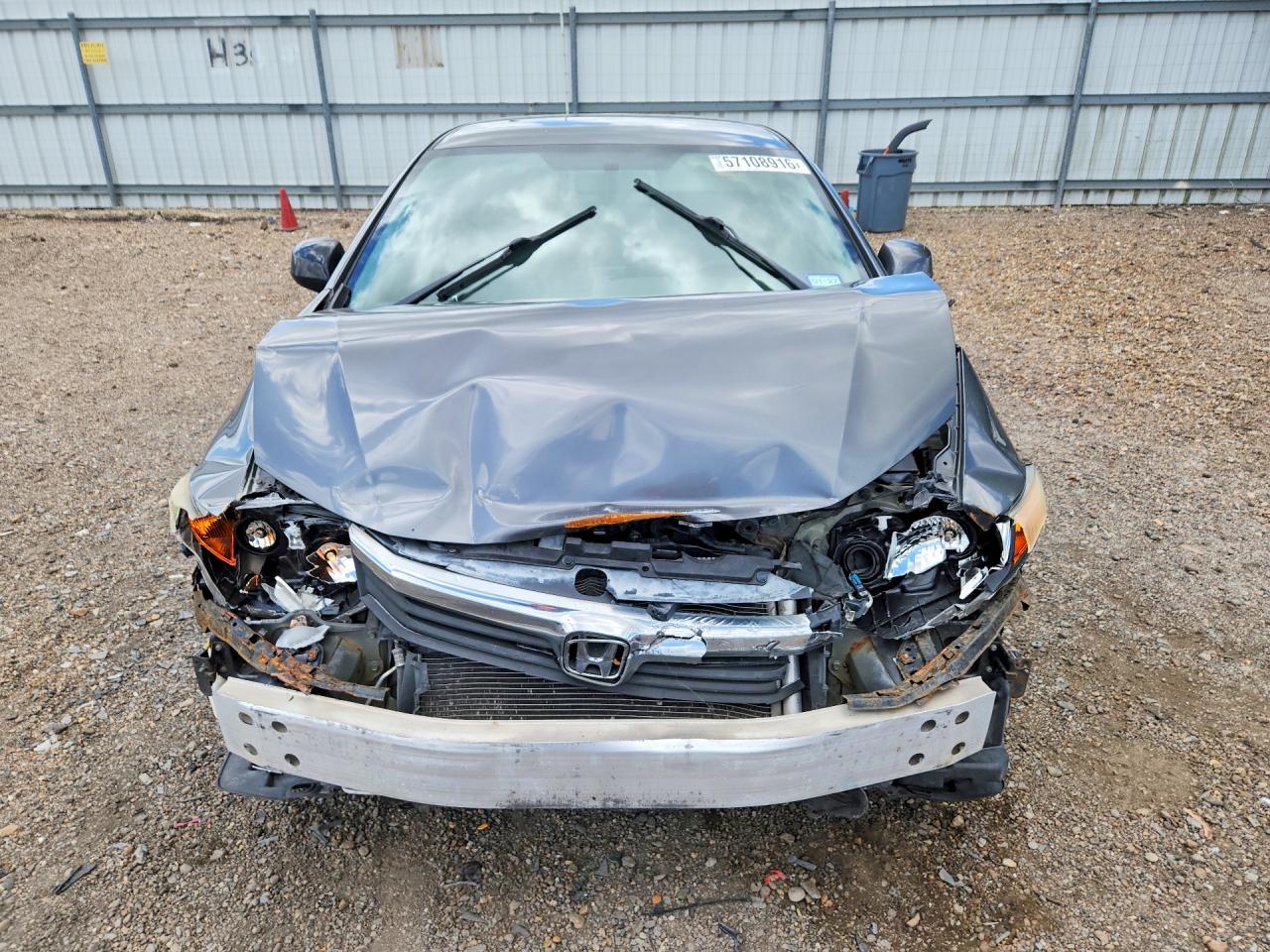 2012 Honda Civic Lx Gray vin: 2HGFB2F51CH310677
