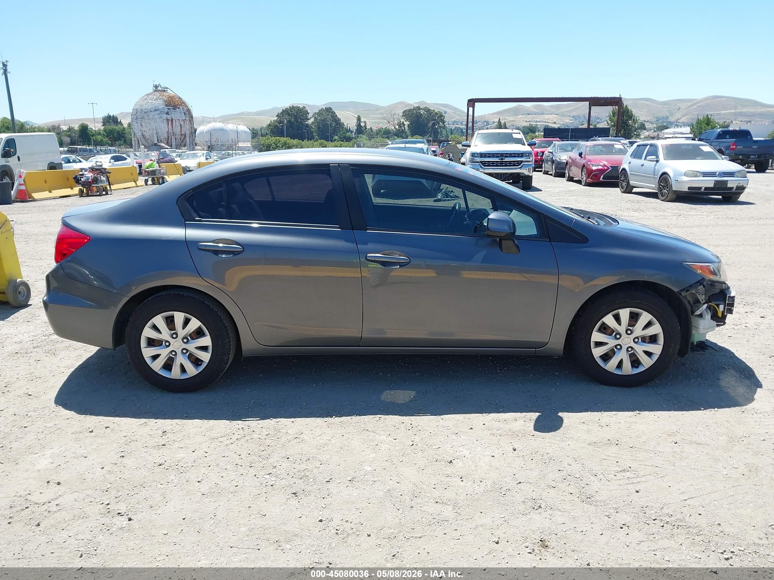 2012 Honda Civic Lx Gray vin: 2HGFB2F51CH314891