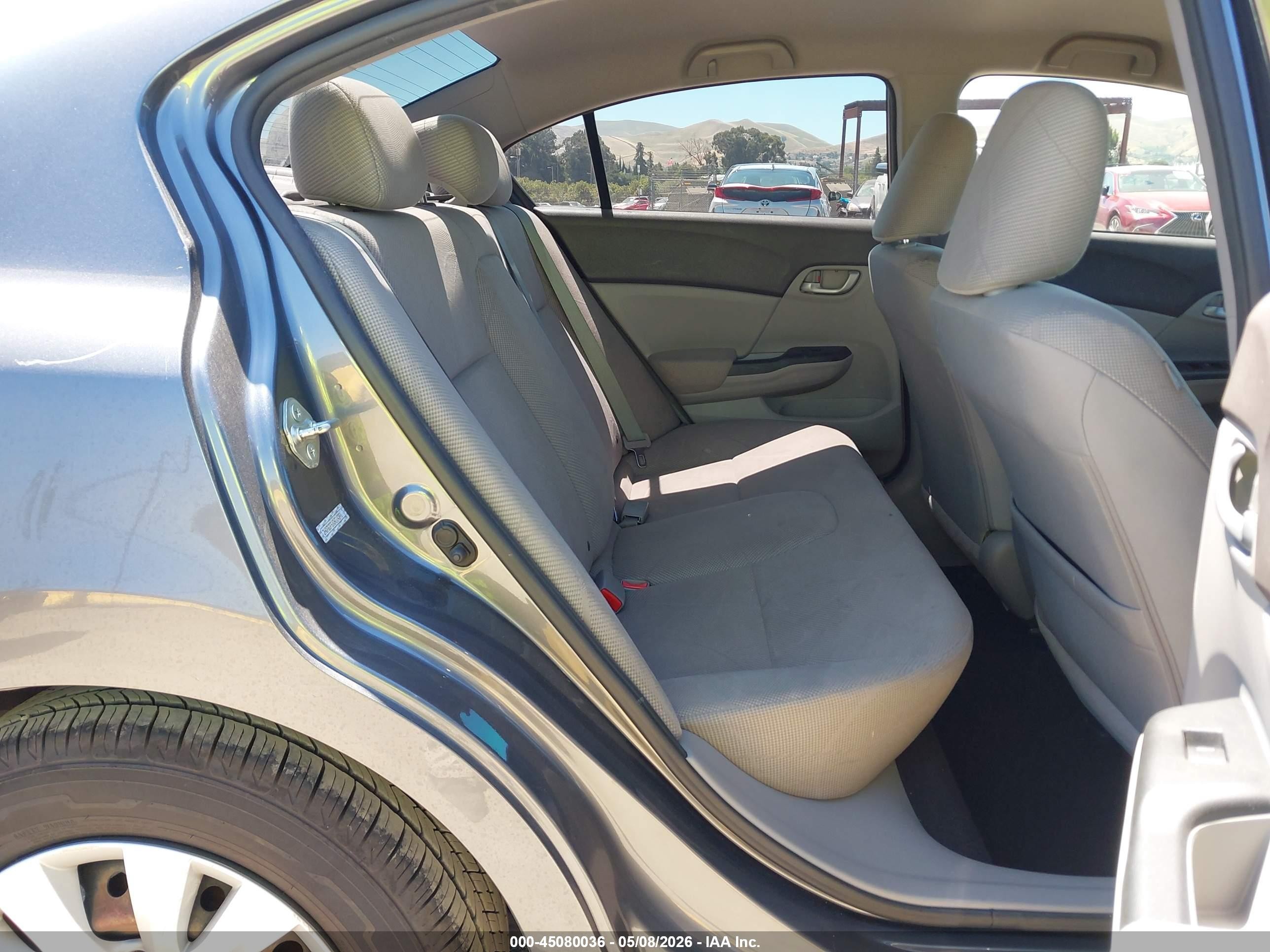 2012 Honda Civic Lx Gray vin: 2HGFB2F51CH314891