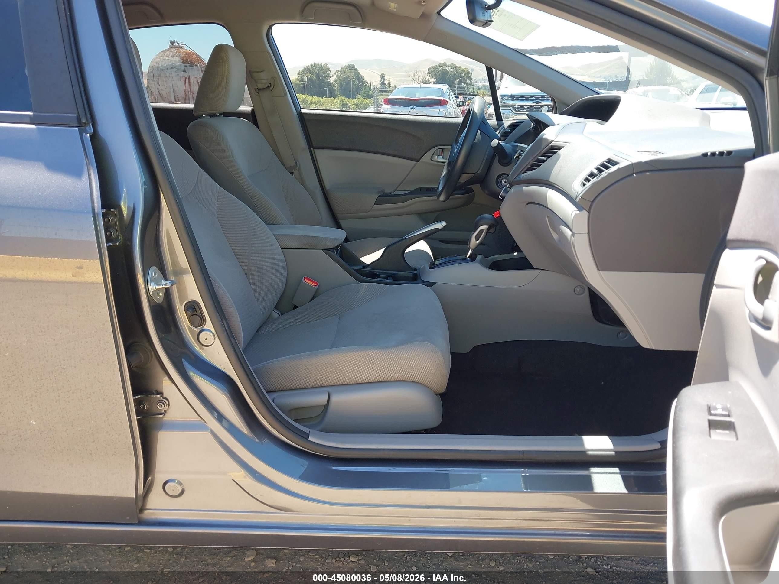 2012 Honda Civic Lx Gray vin: 2HGFB2F51CH314891
