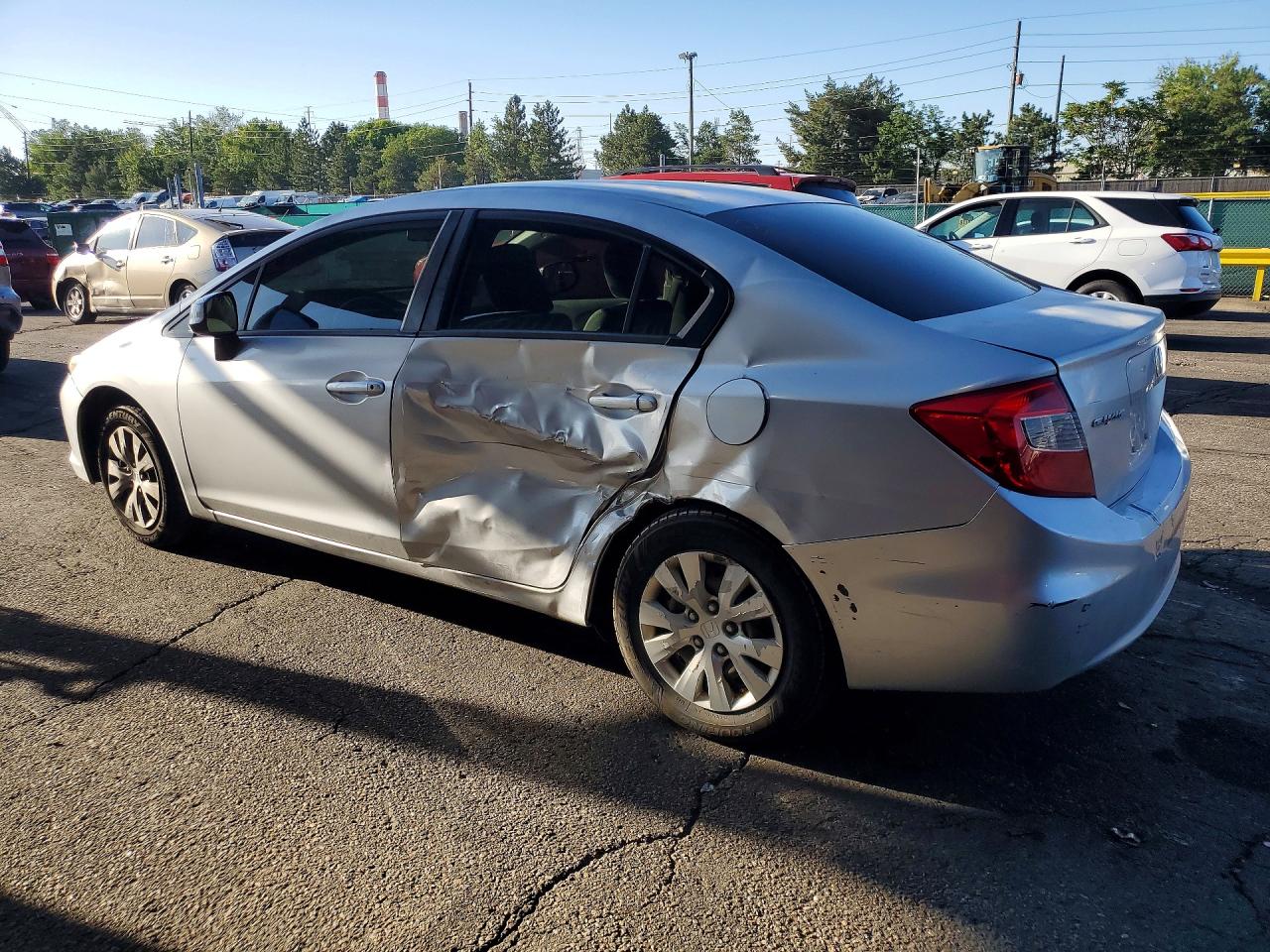 2012 Honda Civic Lx Silver vin: 2HGFB2F51CH319427