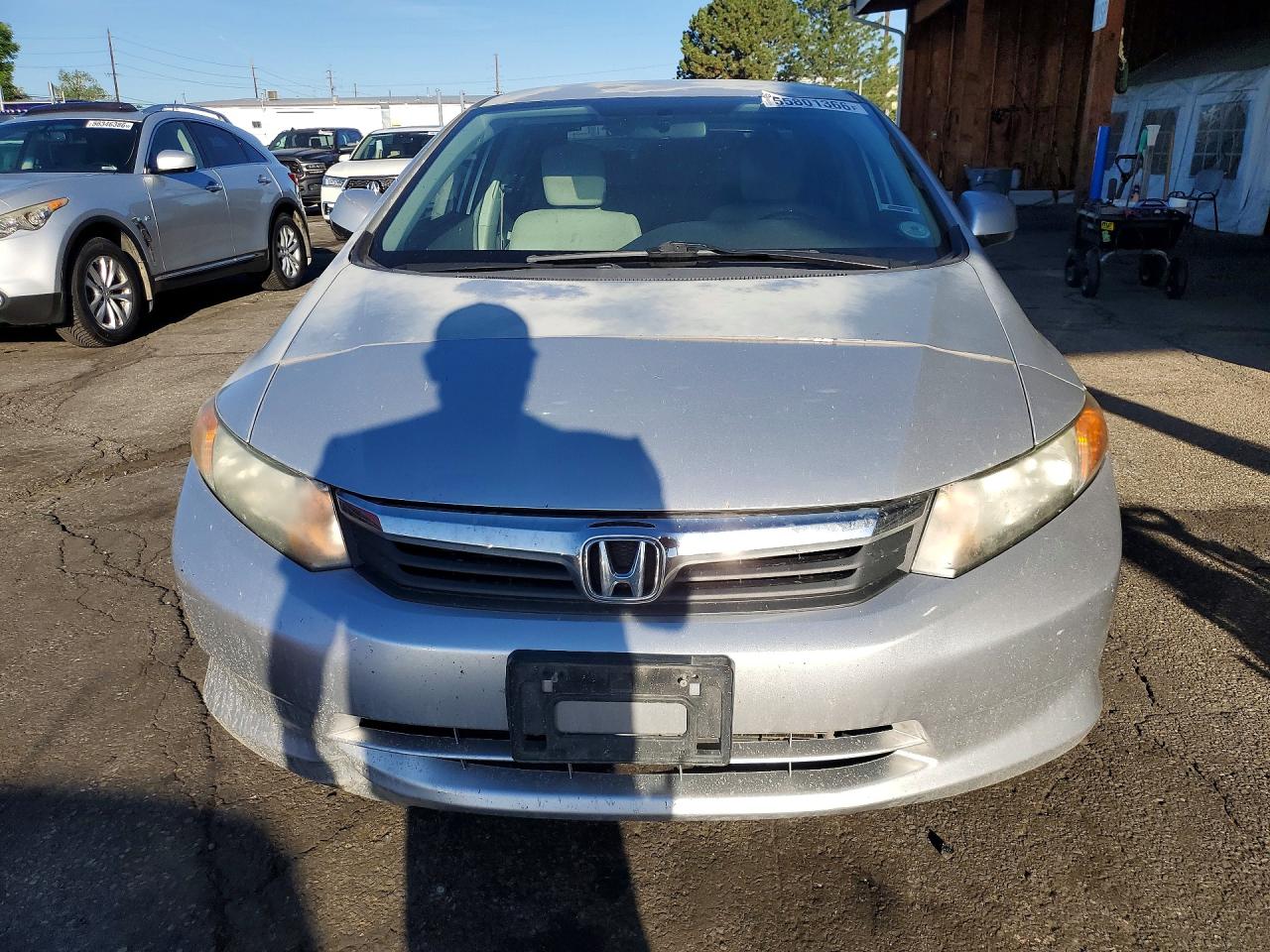 2012 Honda Civic Lx Silver vin: 2HGFB2F51CH319427