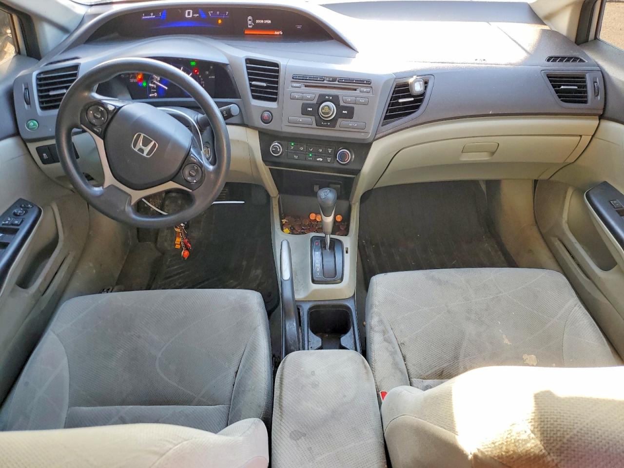 2012 Honda Civic Lx Silver vin: 2HGFB2F51CH319427