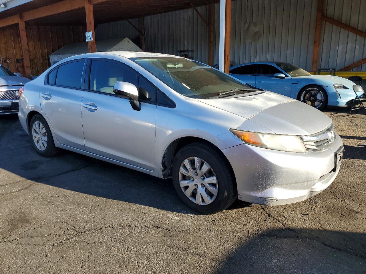 2012 Honda Civic Lx Silver vin: 2HGFB2F51CH319427