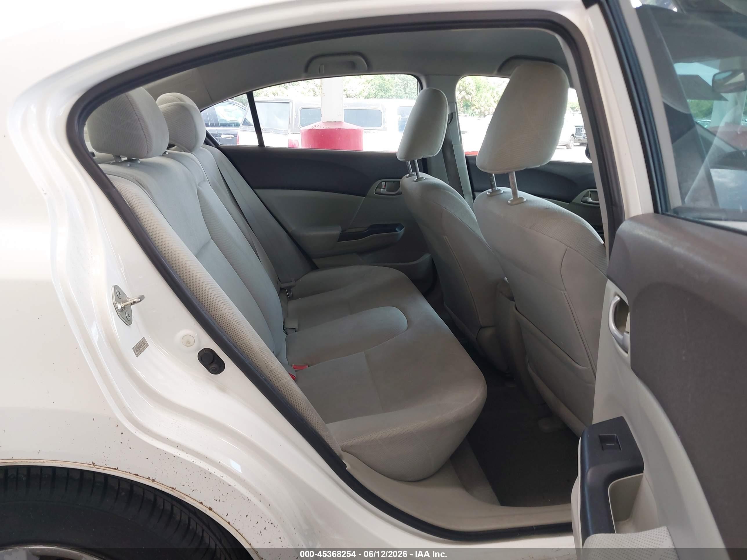2012 Honda Civic Lx White vin: 2HGFB2F51CH326863