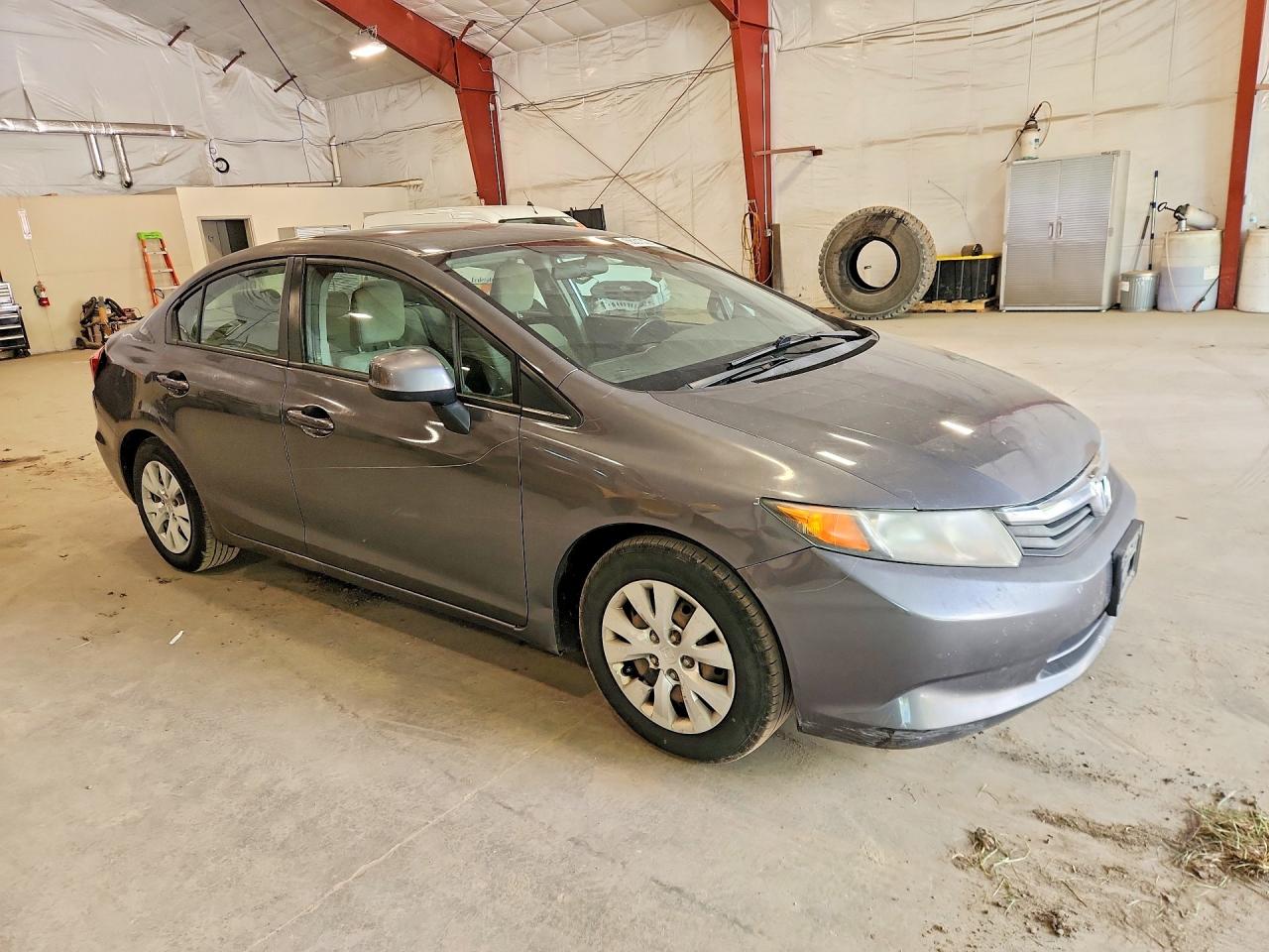 2012 Honda Civic Lx Gray vin: 2HGFB2F51CH329004
