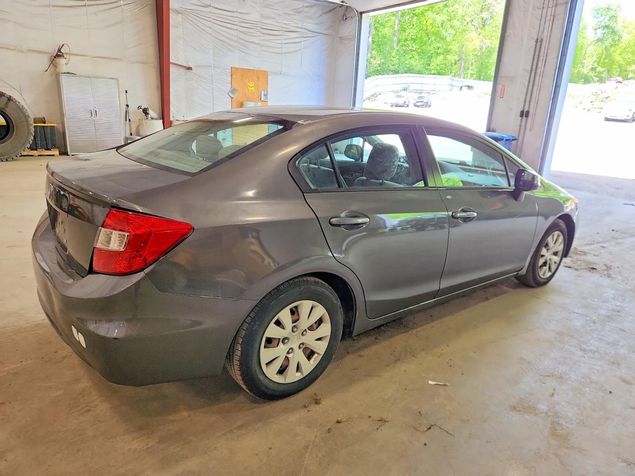 2012 Honda Civic Lx Gray vin: 2HGFB2F51CH329004