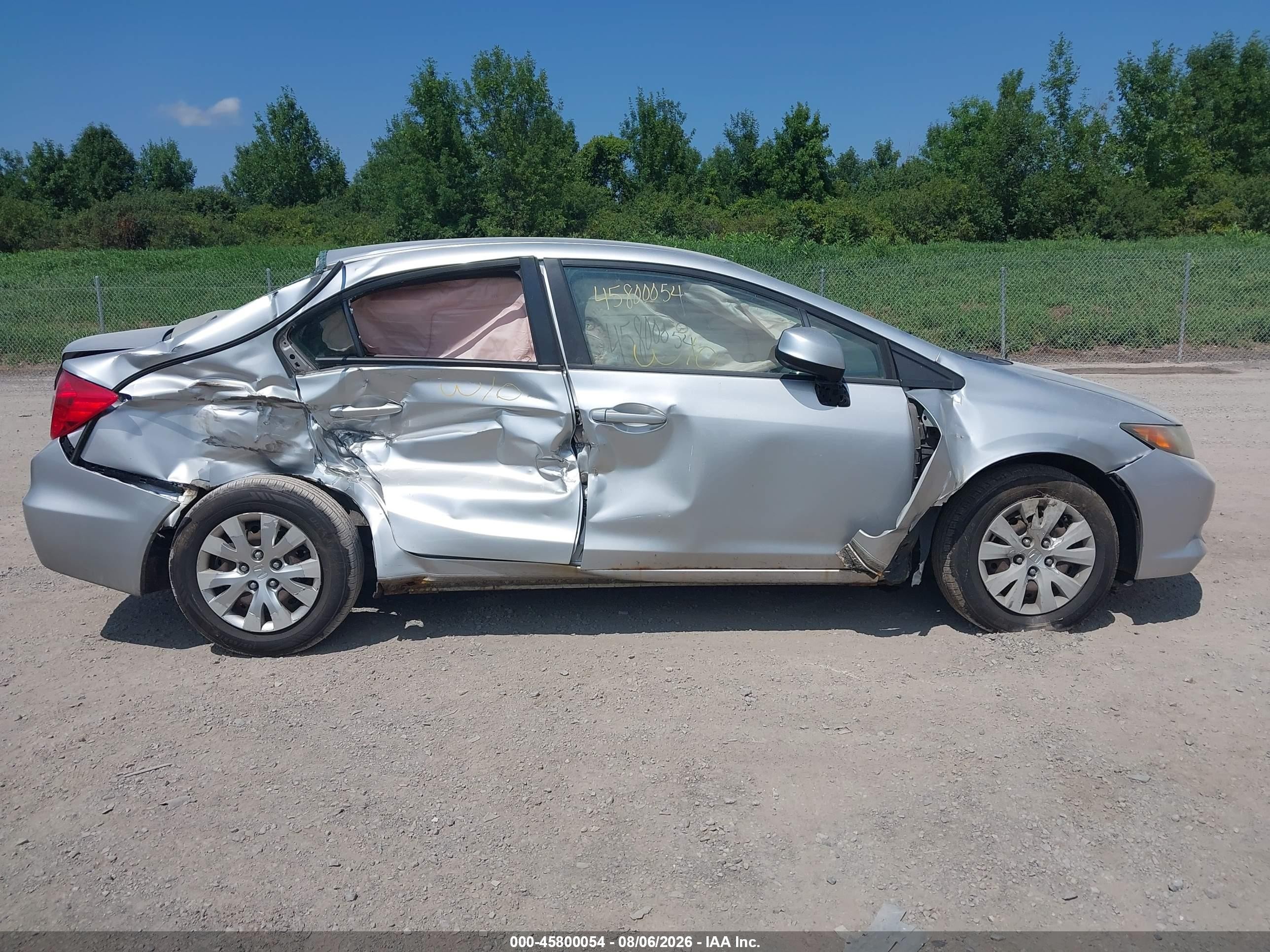 2012 Honda Civic Lx Silver vin: 2HGFB2F51CH331769