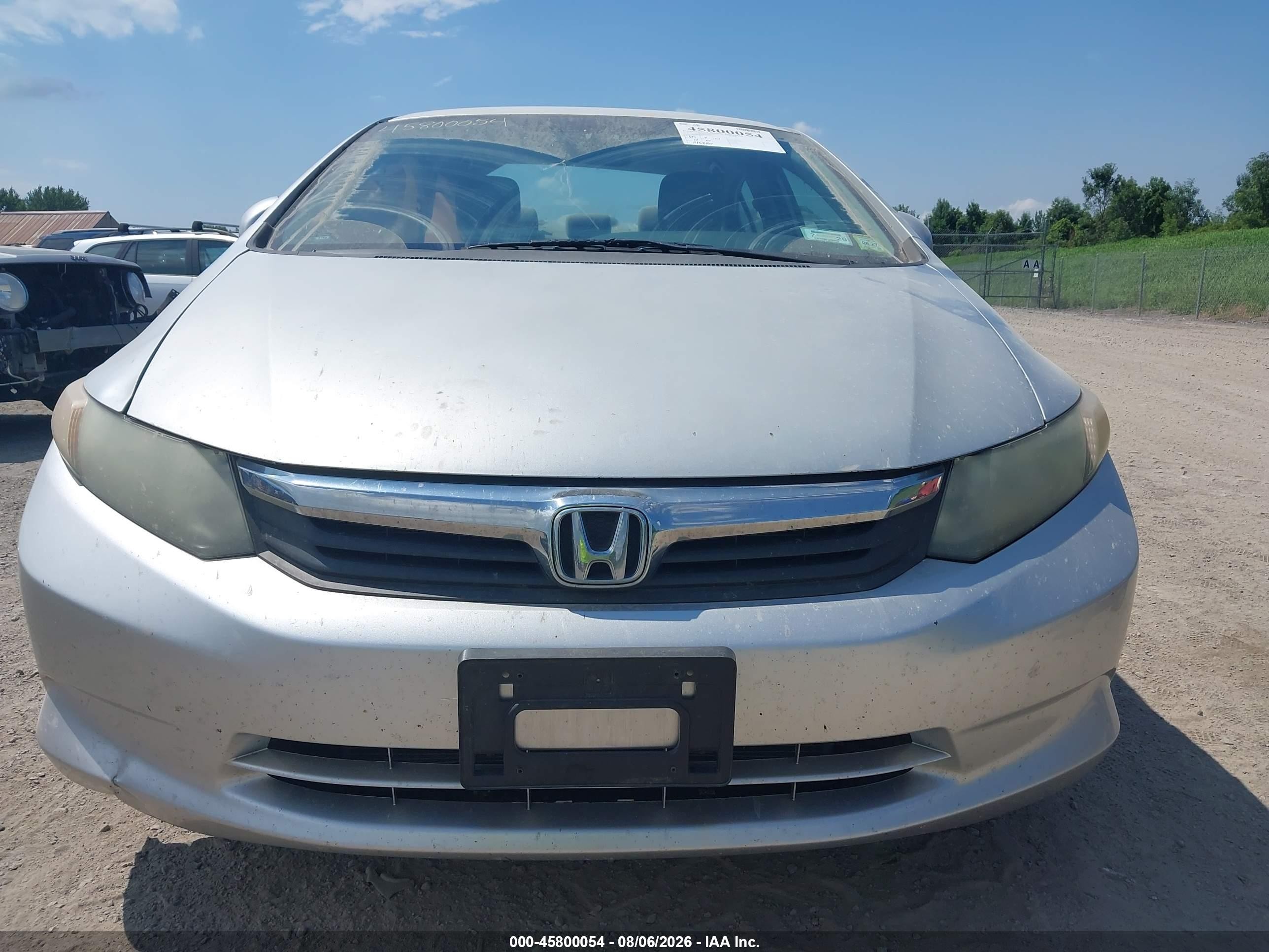 2012 Honda Civic Lx Silver vin: 2HGFB2F51CH331769