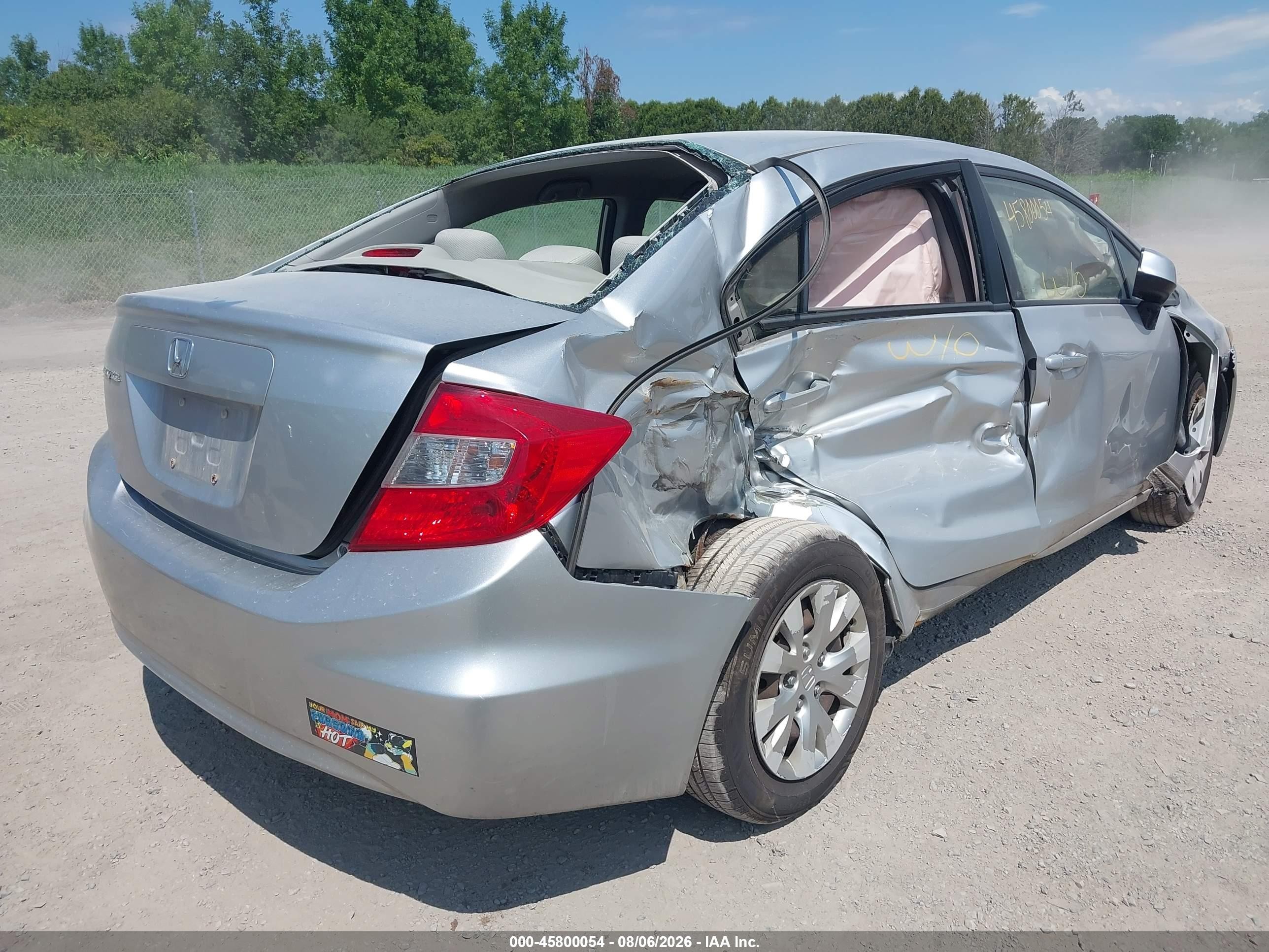 2012 Honda Civic Lx Silver vin: 2HGFB2F51CH331769