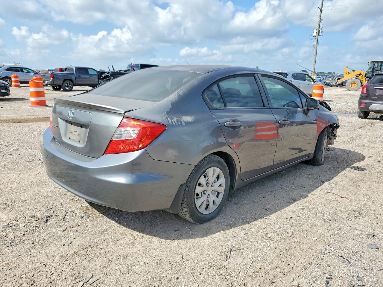 2012 Honda Civic Lx Gray vin: 2HGFB2F51CH334137