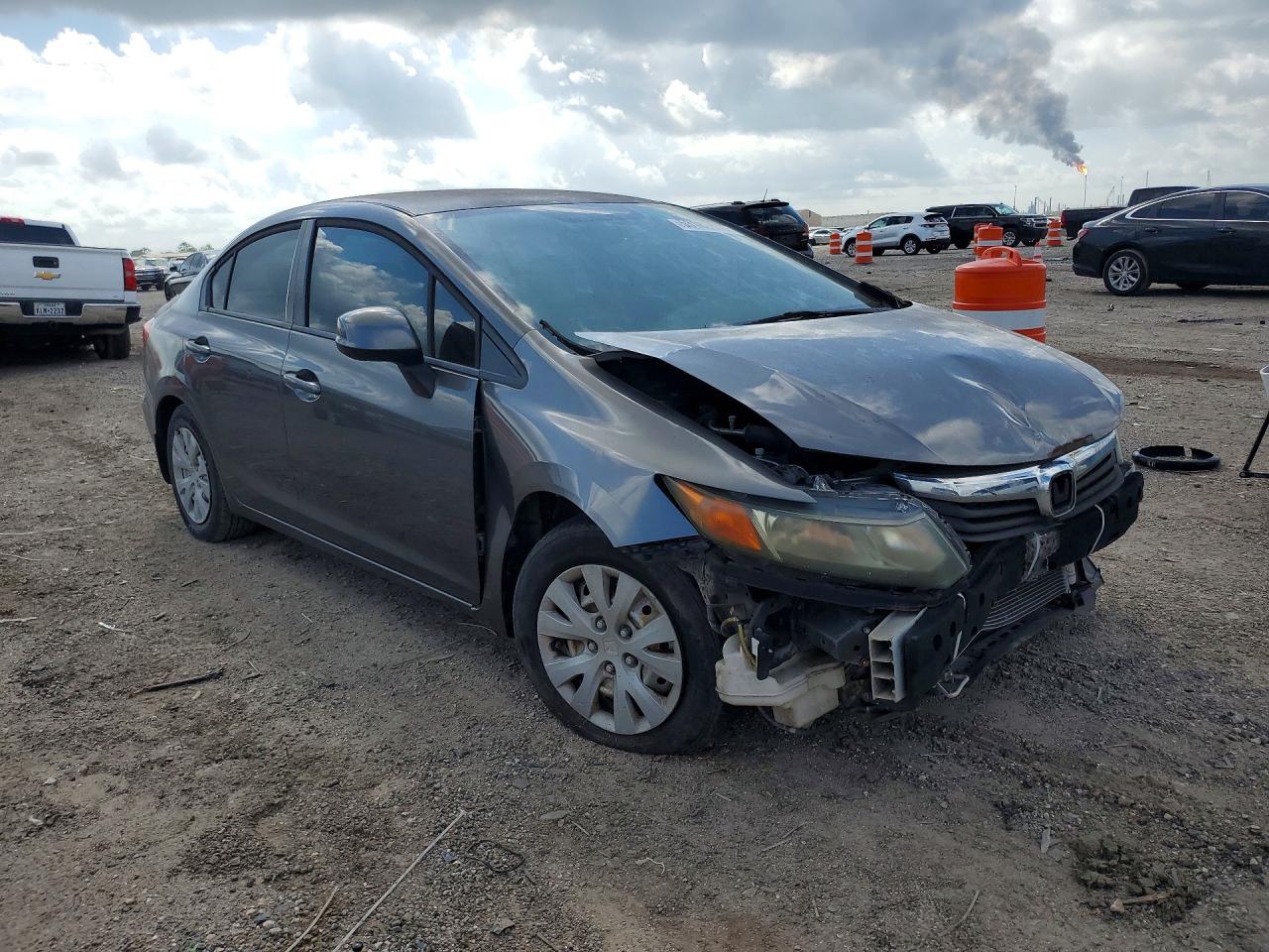 2012 Honda Civic Lx Gray vin: 2HGFB2F51CH334137