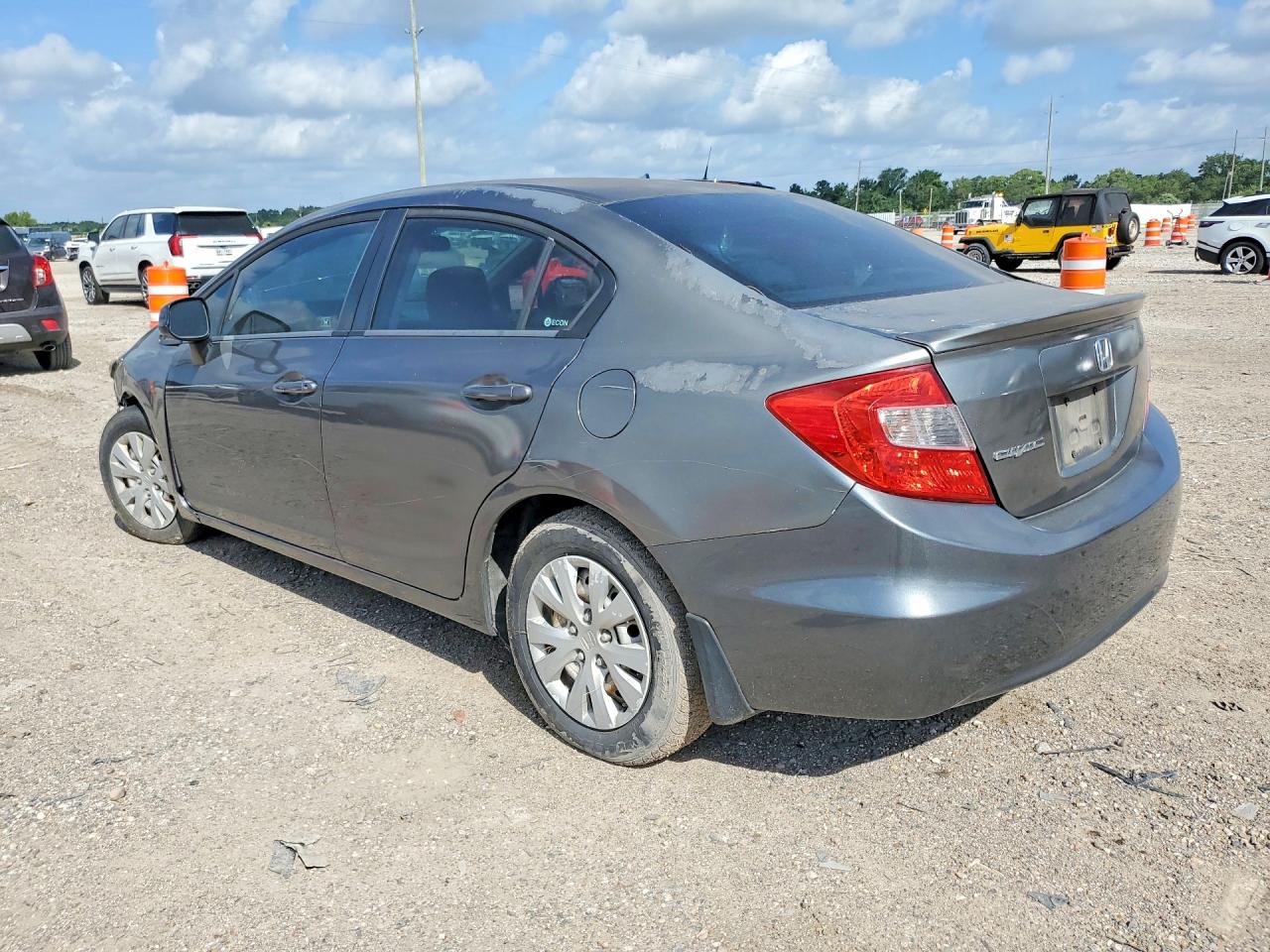 2012 Honda Civic Lx Gray vin: 2HGFB2F51CH334137