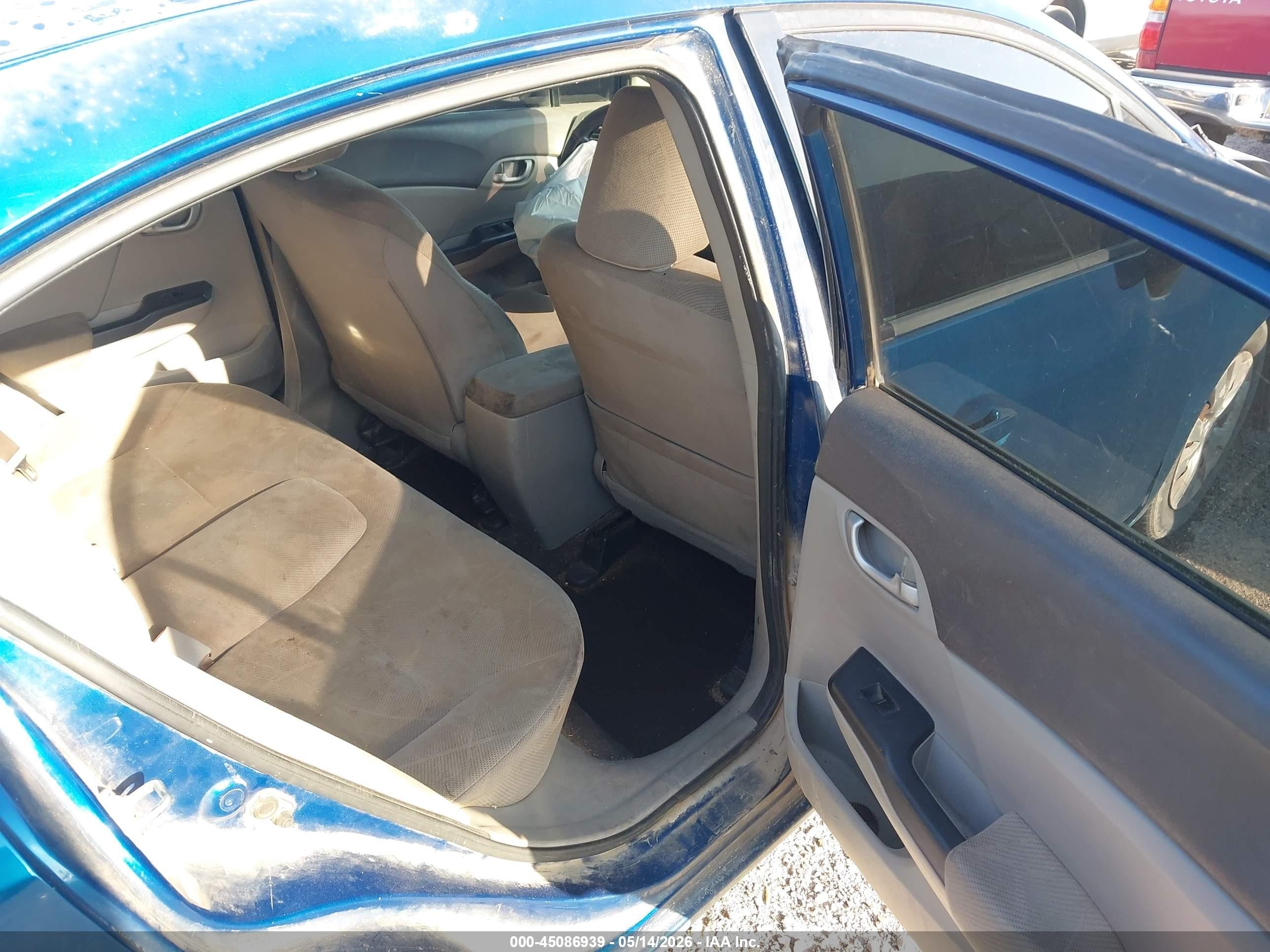 2012 Honda Civic Lx Blue vin: 2HGFB2F51CH501578
