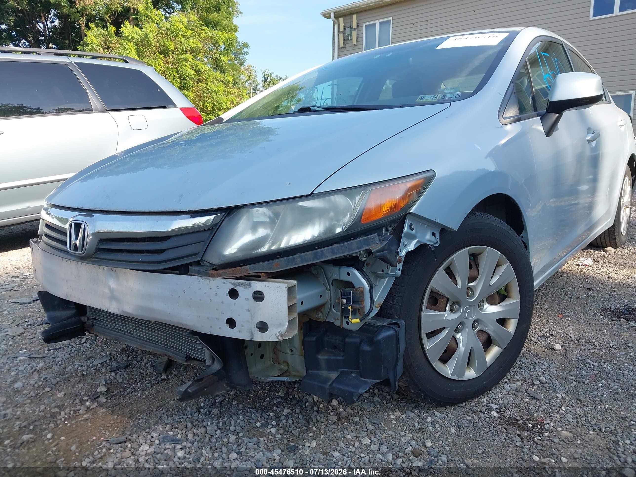 2012 Honda Civic Lx Silver vin: 2HGFB2F51CH514623