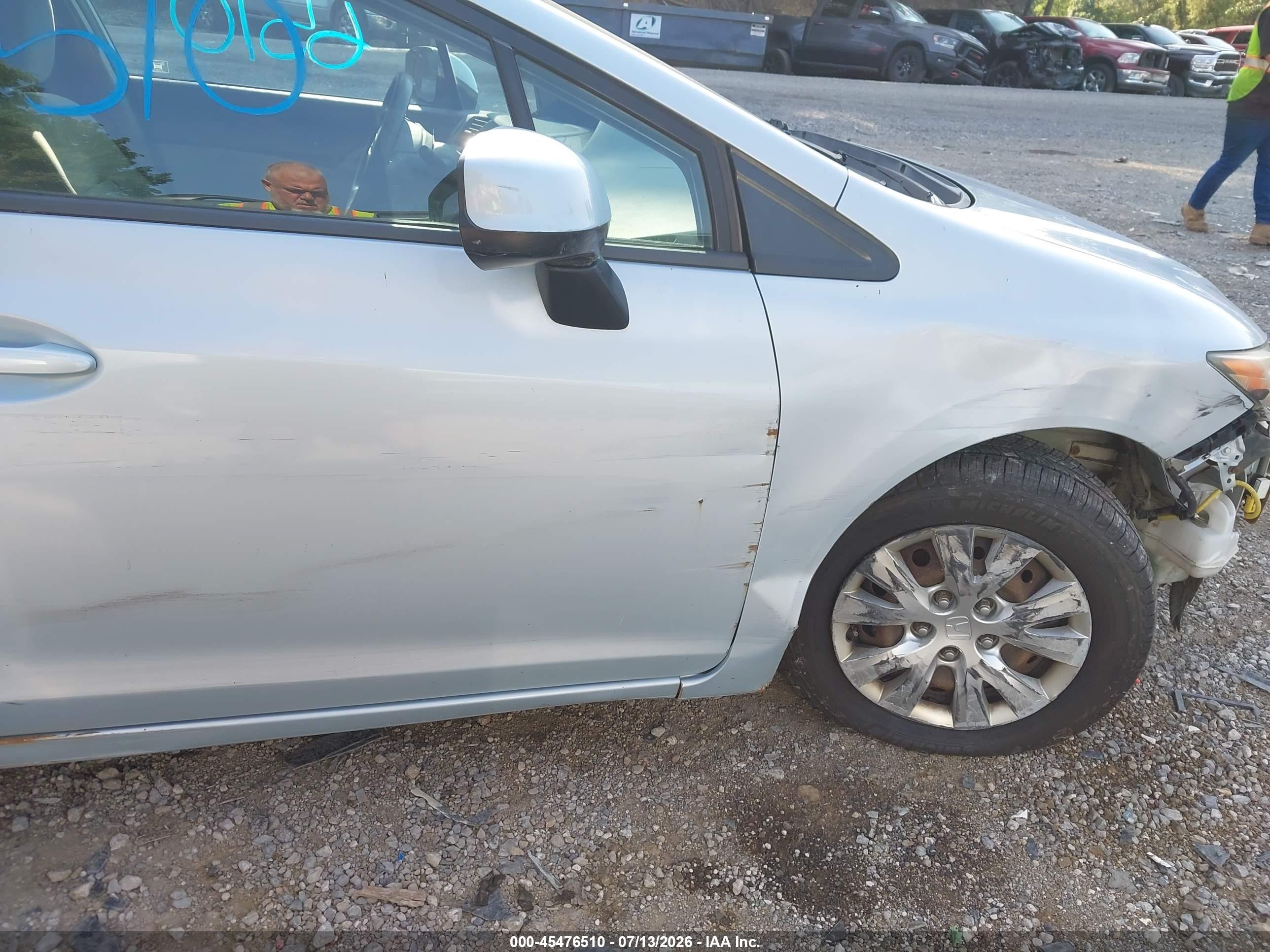2012 Honda Civic Lx Silver vin: 2HGFB2F51CH514623