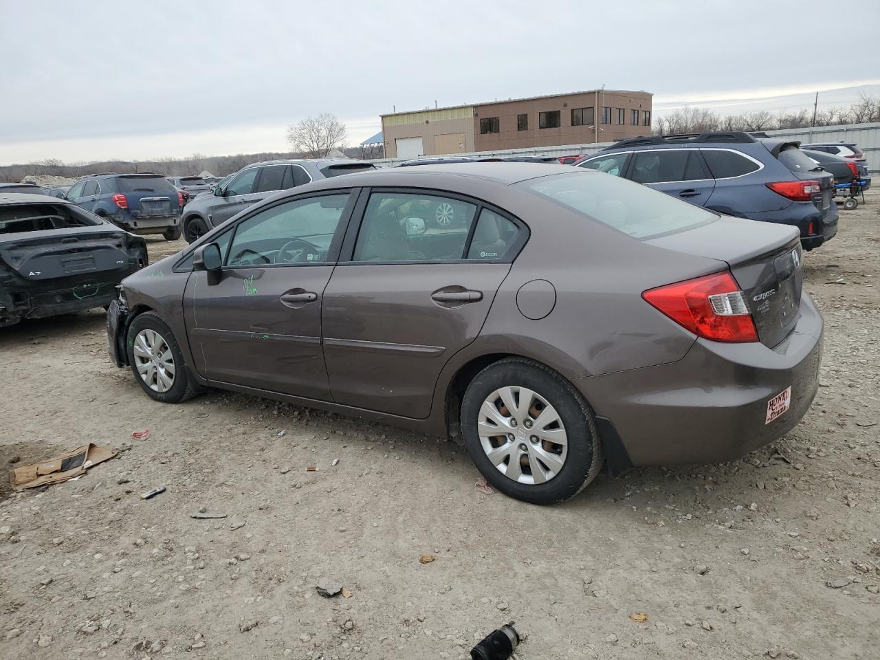 2012 Honda Civic Lx Brown vin: 2HGFB2F51CH518154