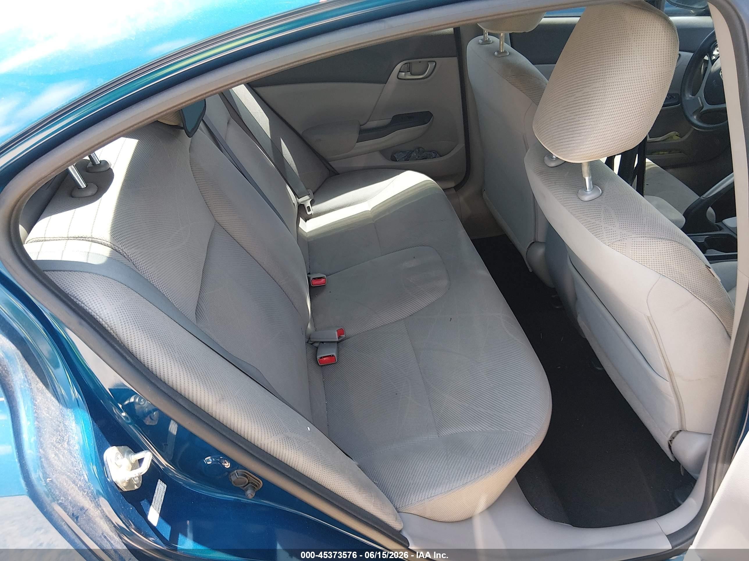 2012 Honda Civic Lx Blue vin: 2HGFB2F51CH534497
