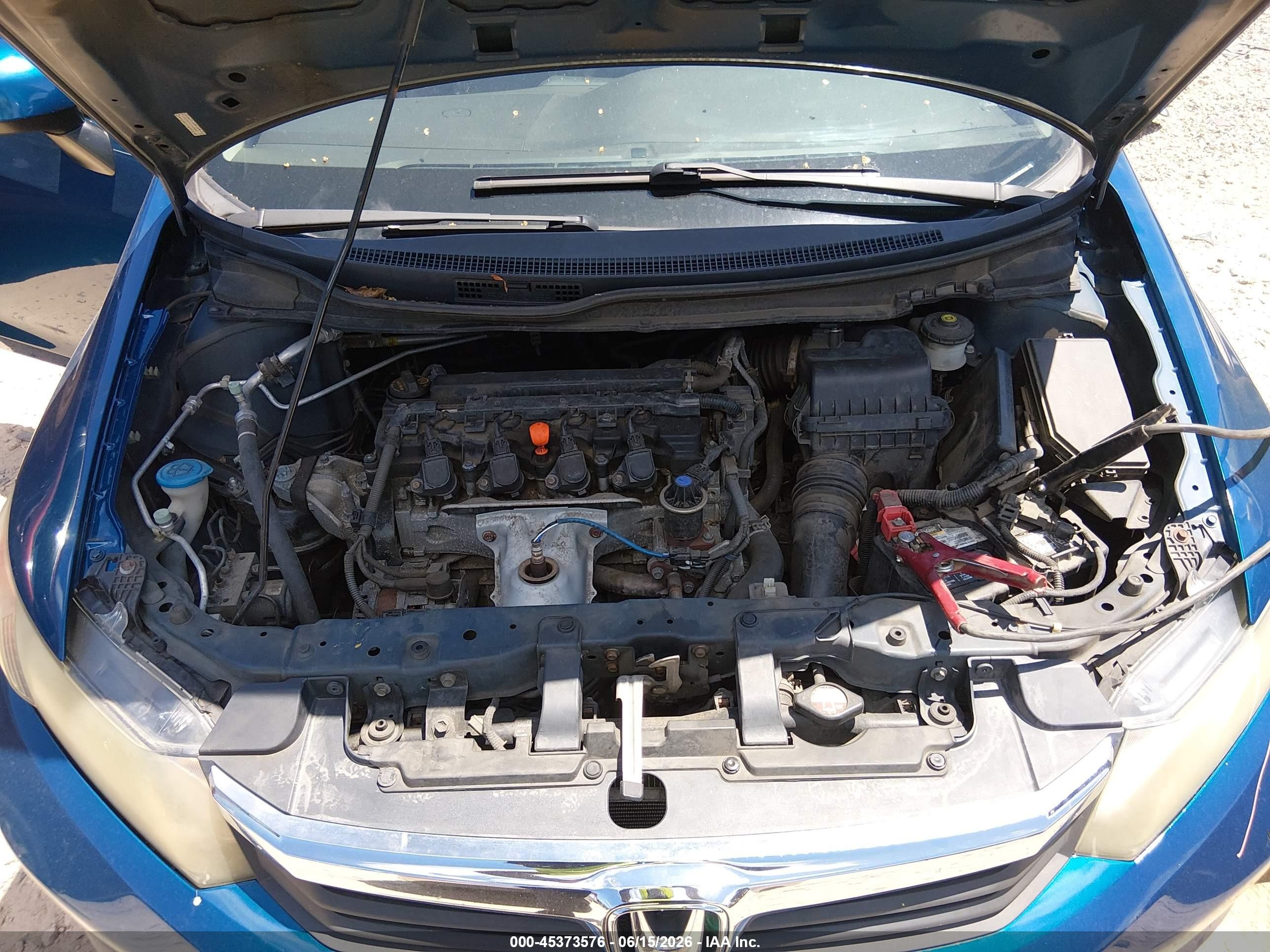 2012 Honda Civic Lx Blue vin: 2HGFB2F51CH534497