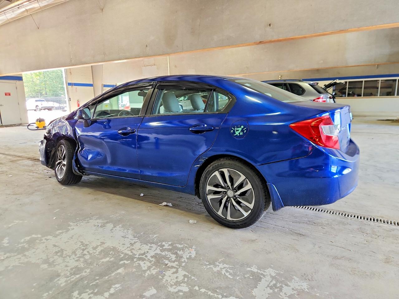 2012 Honda Civic Lx Blue vin: 2HGFB2F51CH536430