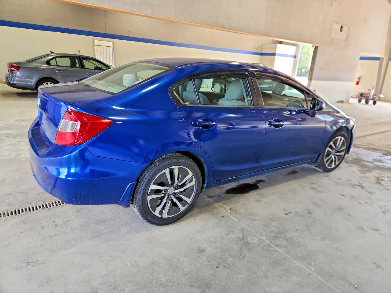 2012 Honda Civic Lx Blue vin: 2HGFB2F51CH536430