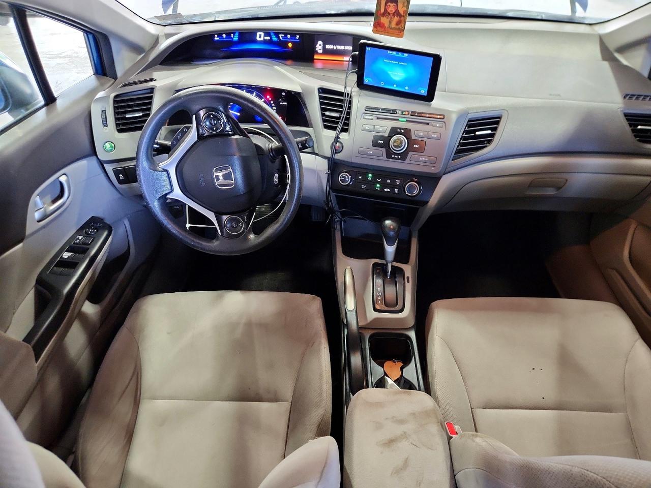 2012 Honda Civic Lx Blue vin: 2HGFB2F51CH536430