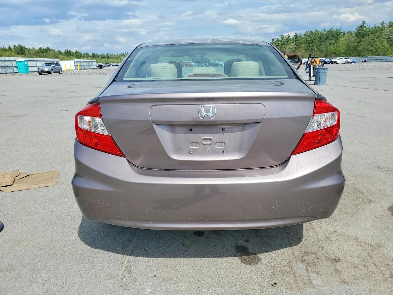 2012 Honda Civic Lx Brown vin: 2HGFB2F51CH542356