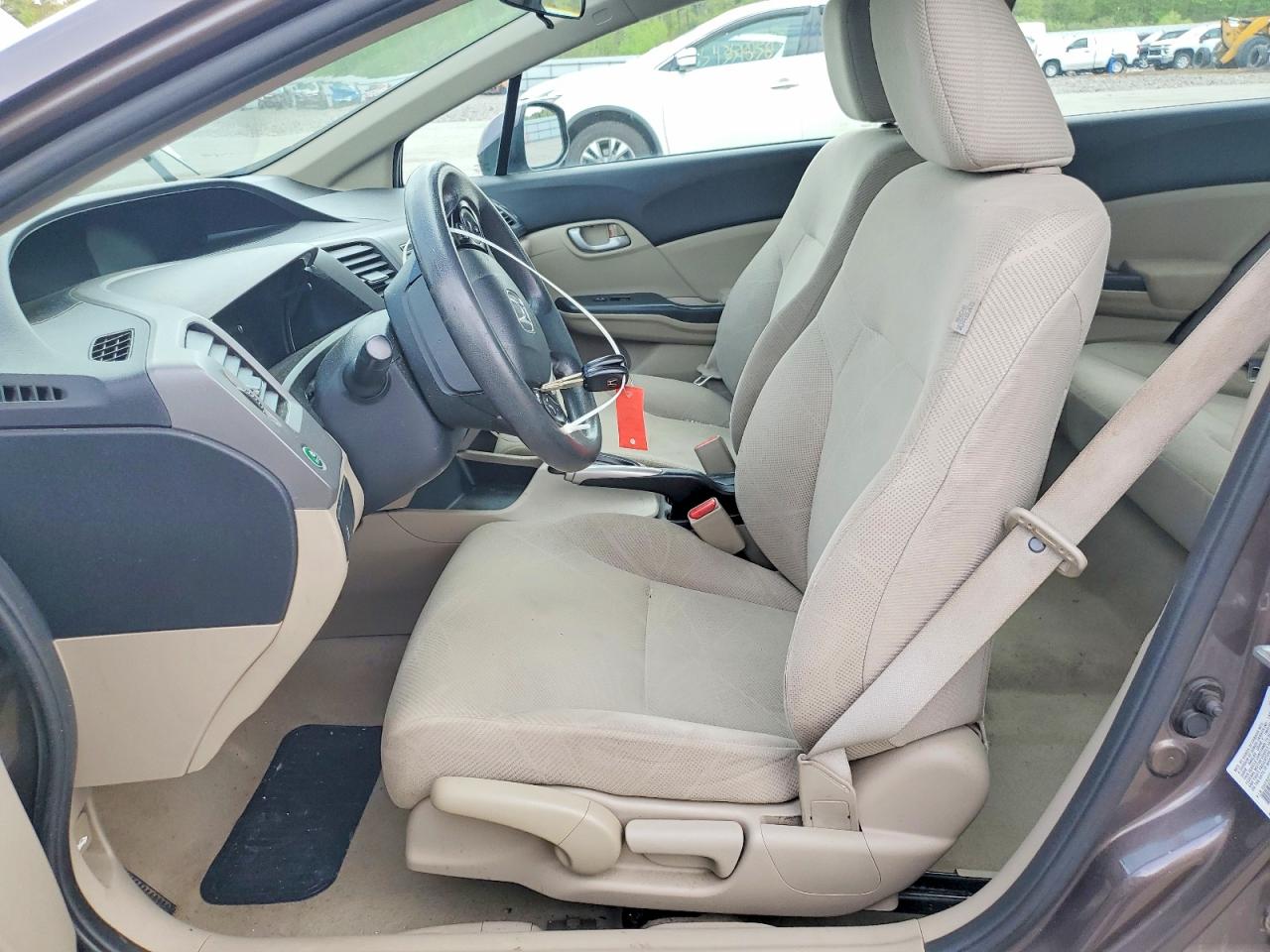 2012 Honda Civic Lx Brown vin: 2HGFB2F51CH542356