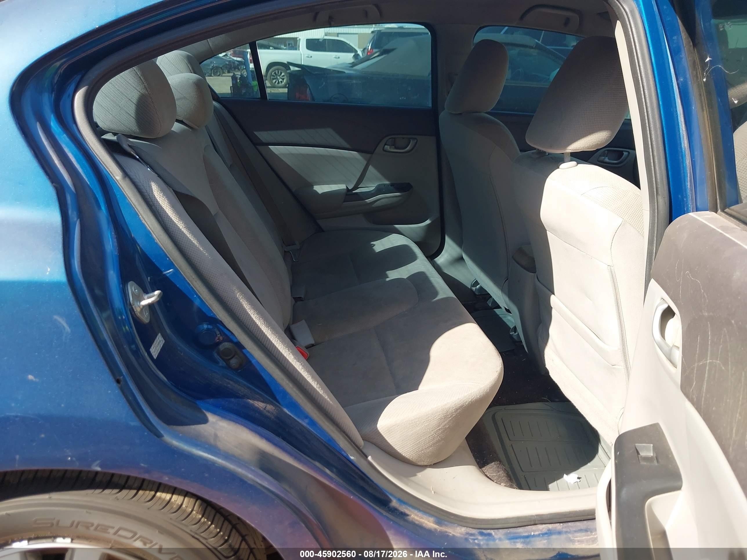 2012 Honda Civic Lx Blue vin: 2HGFB2F51CH542521