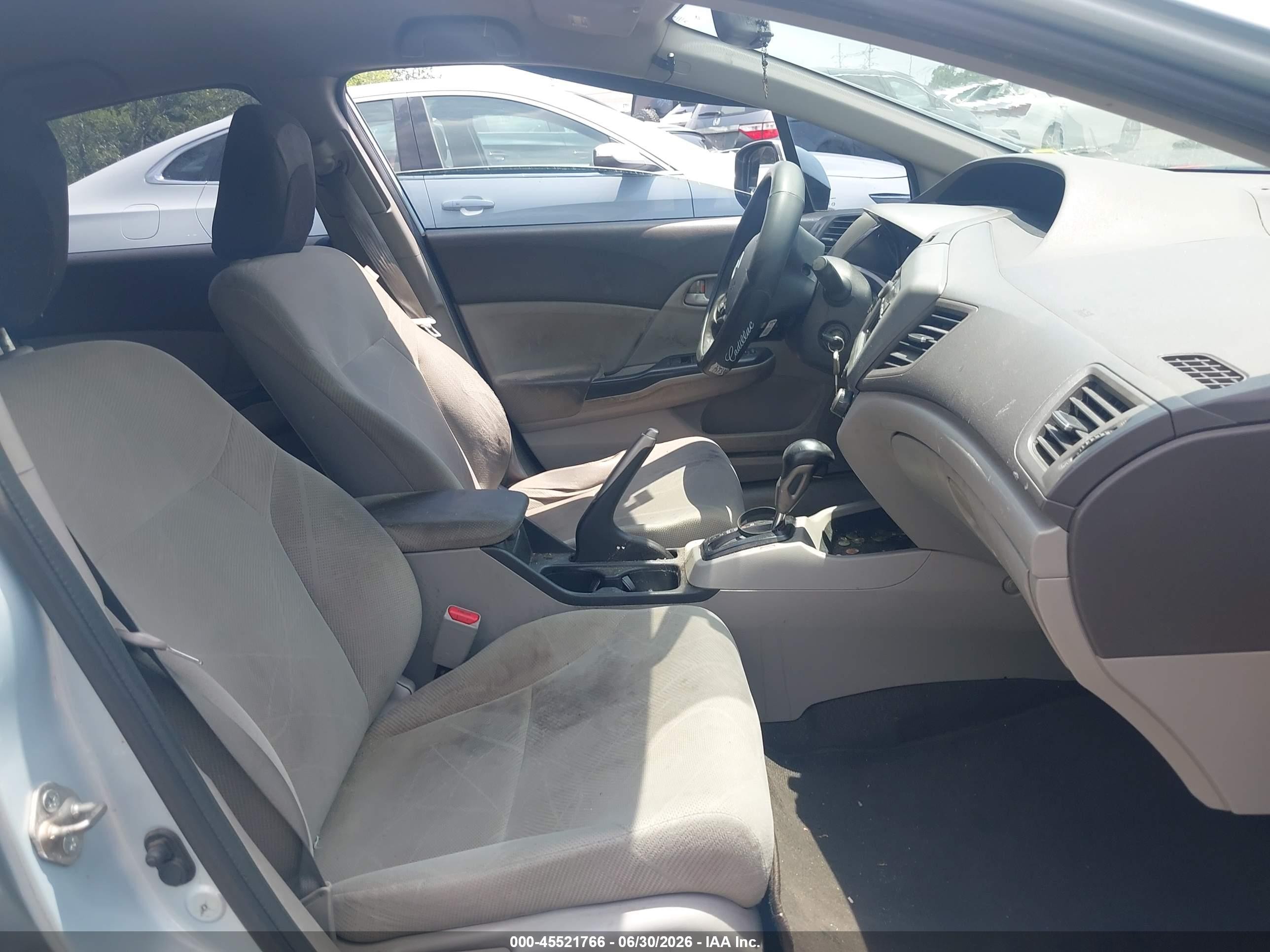2012 Honda Civic Lx Light Blue vin: 2HGFB2F51CH554183