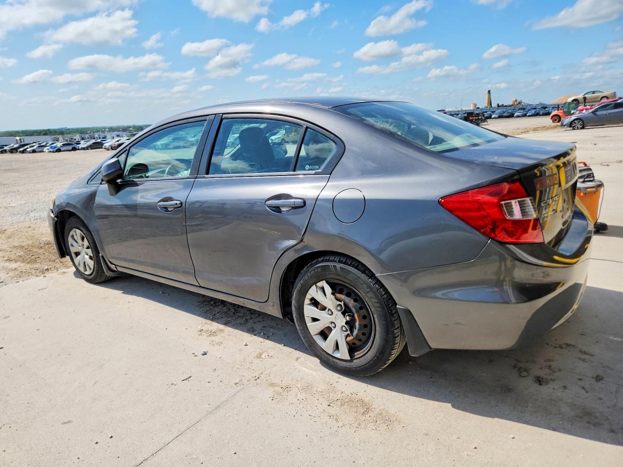 2012 Honda Civic Lx Gray vin: 2HGFB2F51CH560758