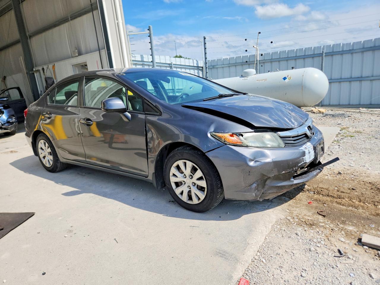2012 Honda Civic Lx Gray vin: 2HGFB2F51CH560758