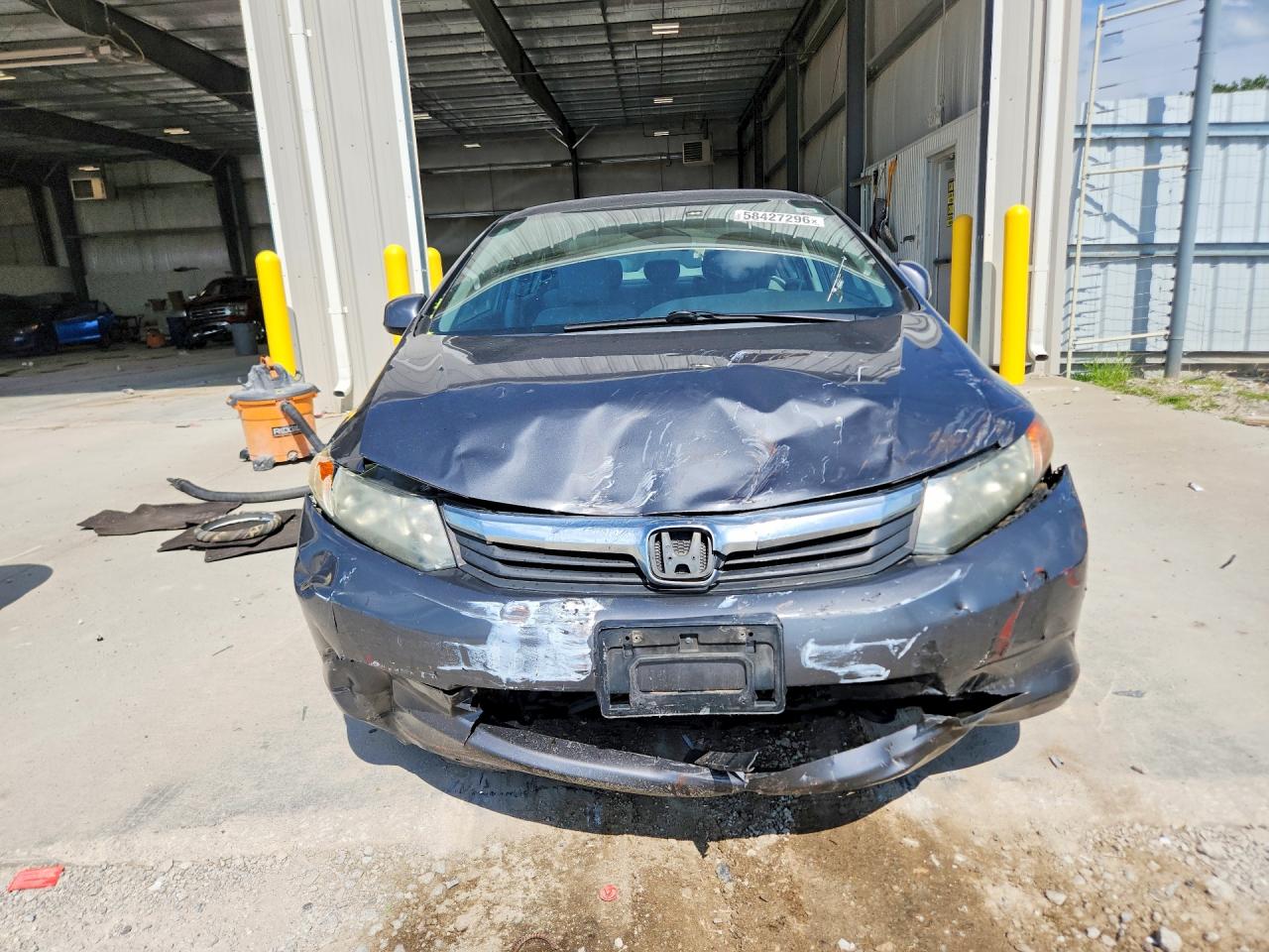 2012 Honda Civic Lx Gray vin: 2HGFB2F51CH560758