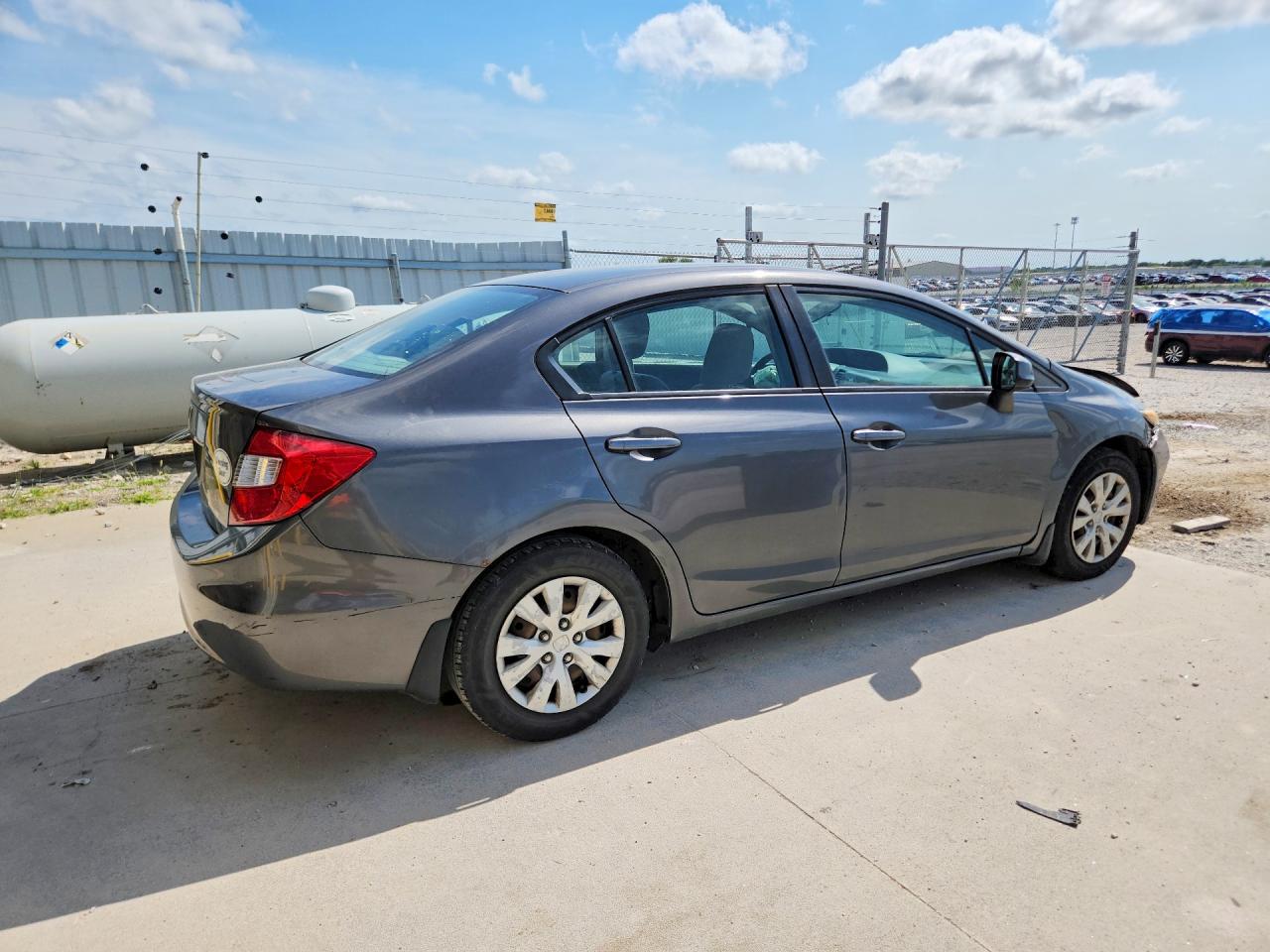 2012 Honda Civic Lx Gray vin: 2HGFB2F51CH560758