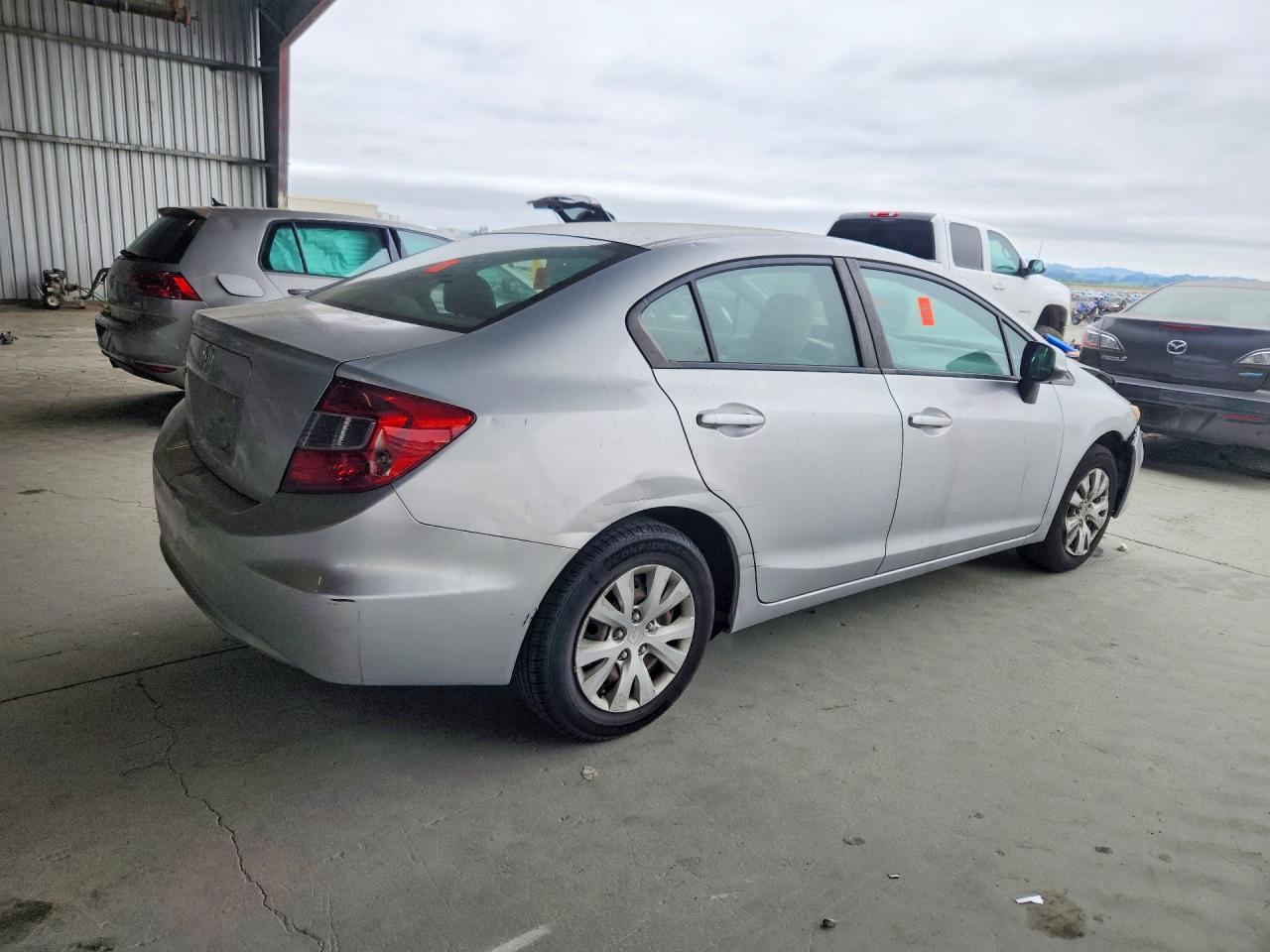 2012 Honda Civic Lx Silver vin: 2HGFB2F51CH562770