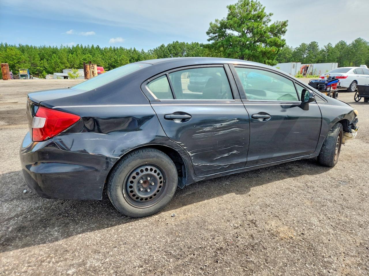 2012 Honda Civic Lx Black vin: 2HGFB2F51CH563482