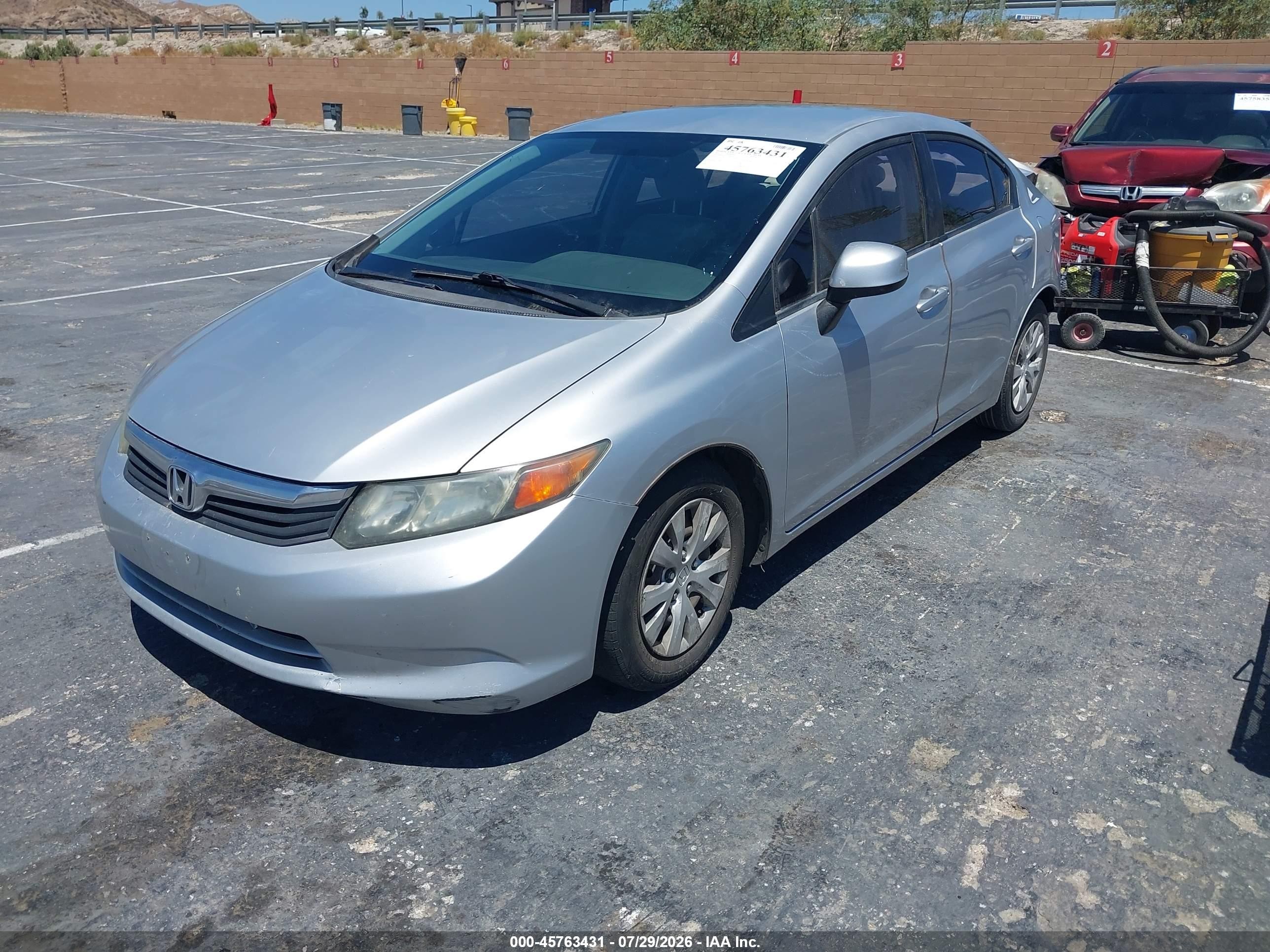 2012 Honda Civic Lx Silver vin: 2HGFB2F51CH564597